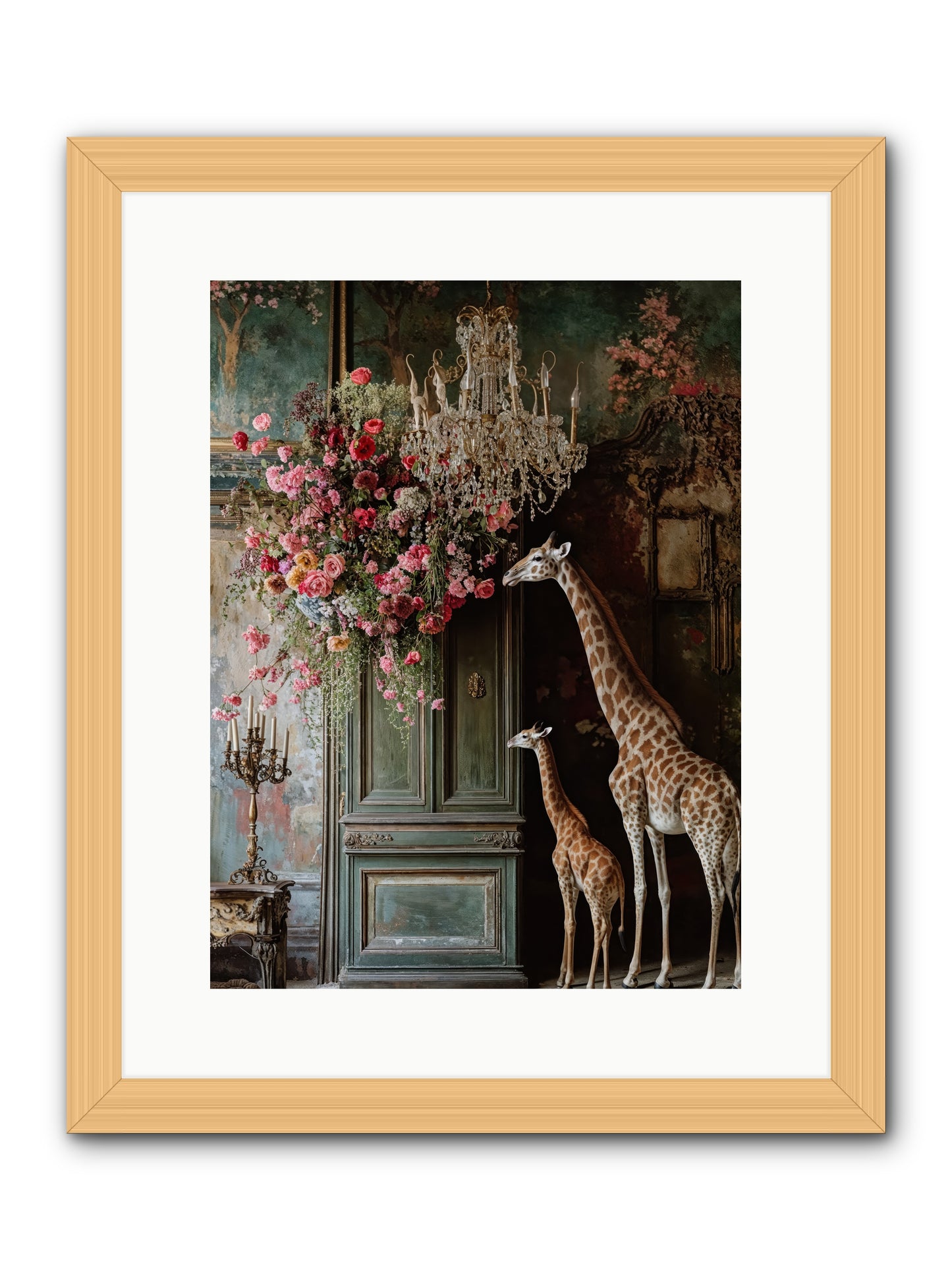 Petal Epicureans -- Framed Print - Natural 12x16