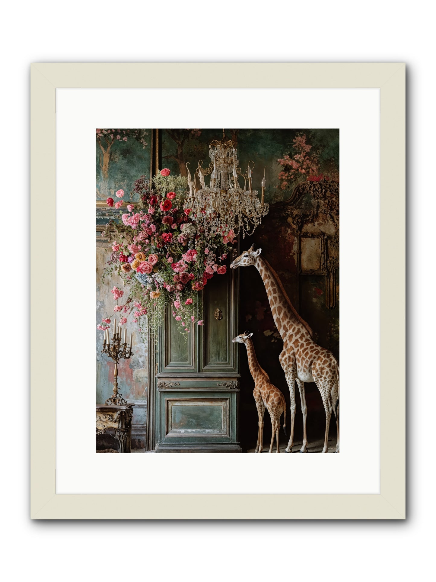 Petal Epicureans -- Framed Print - White 12x16