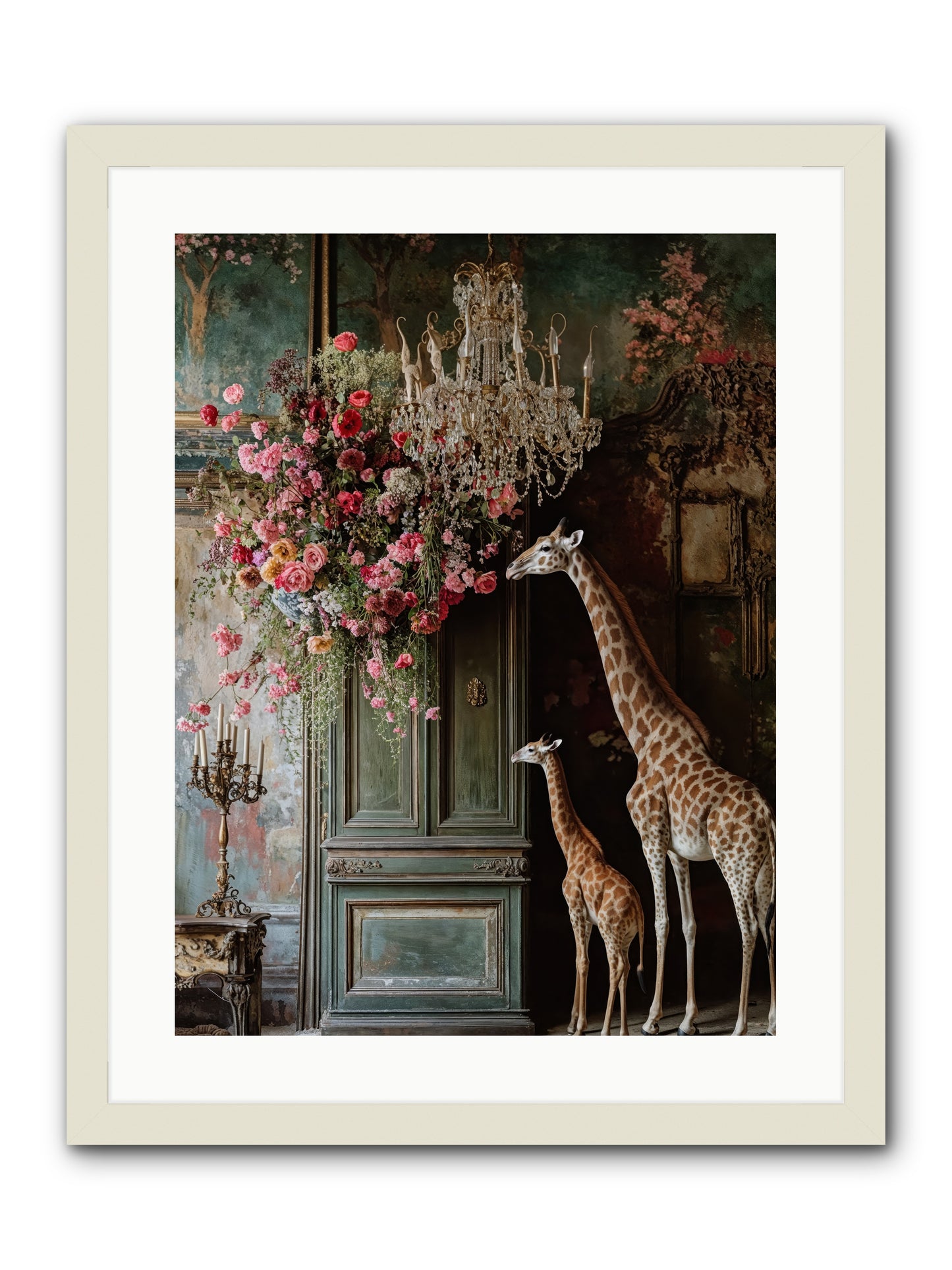 Petal Epicureans -- Framed Print - White 18x24