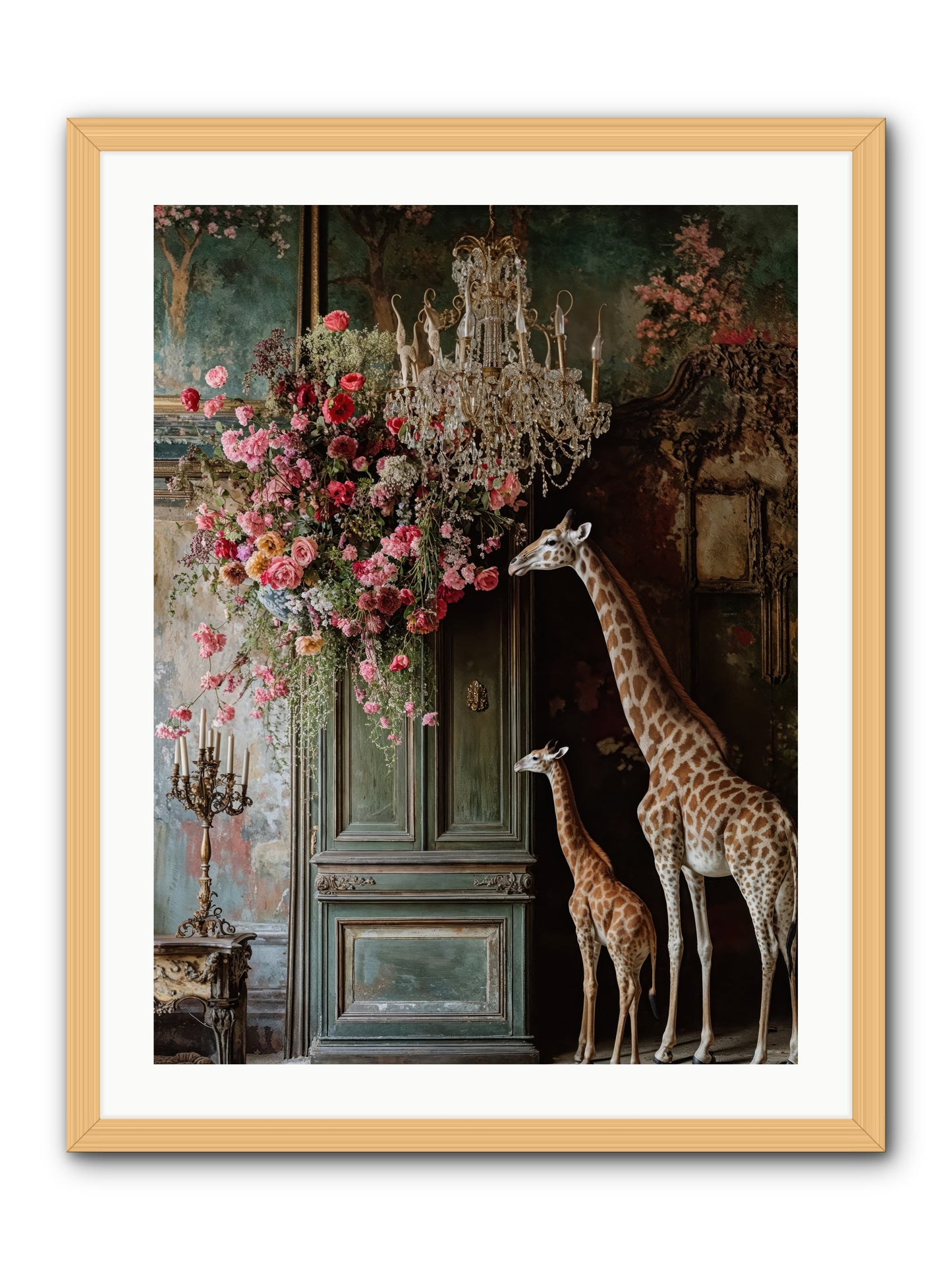 Petal Epicureans -- Framed Print - Natural 24x32