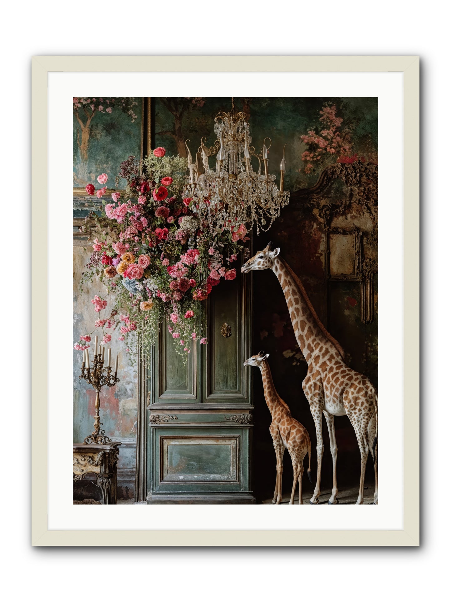 Petal Epicureans -- Framed Print - White 24x32