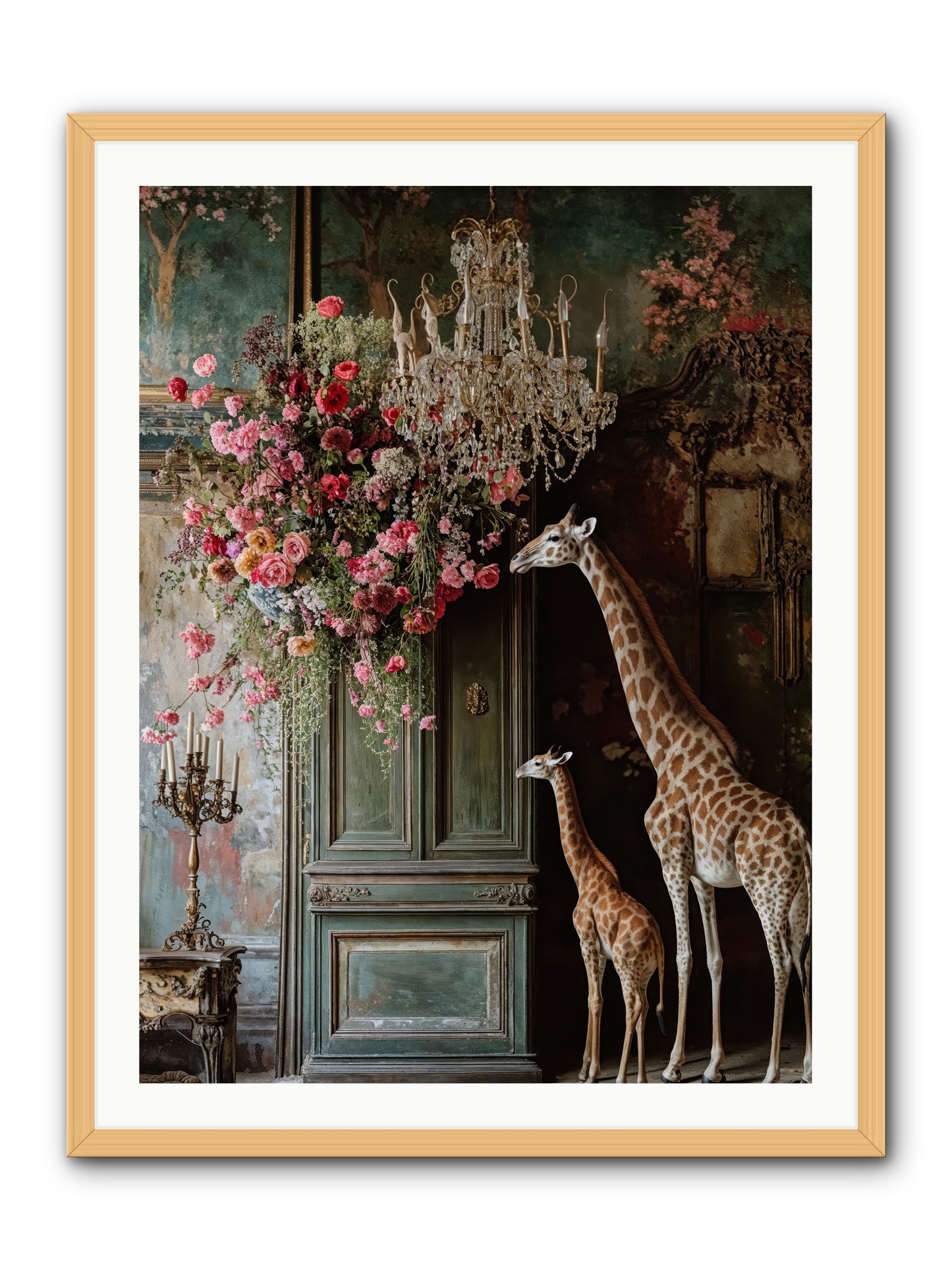 Petal Epicureans -- Framed Print - Natural 30x40