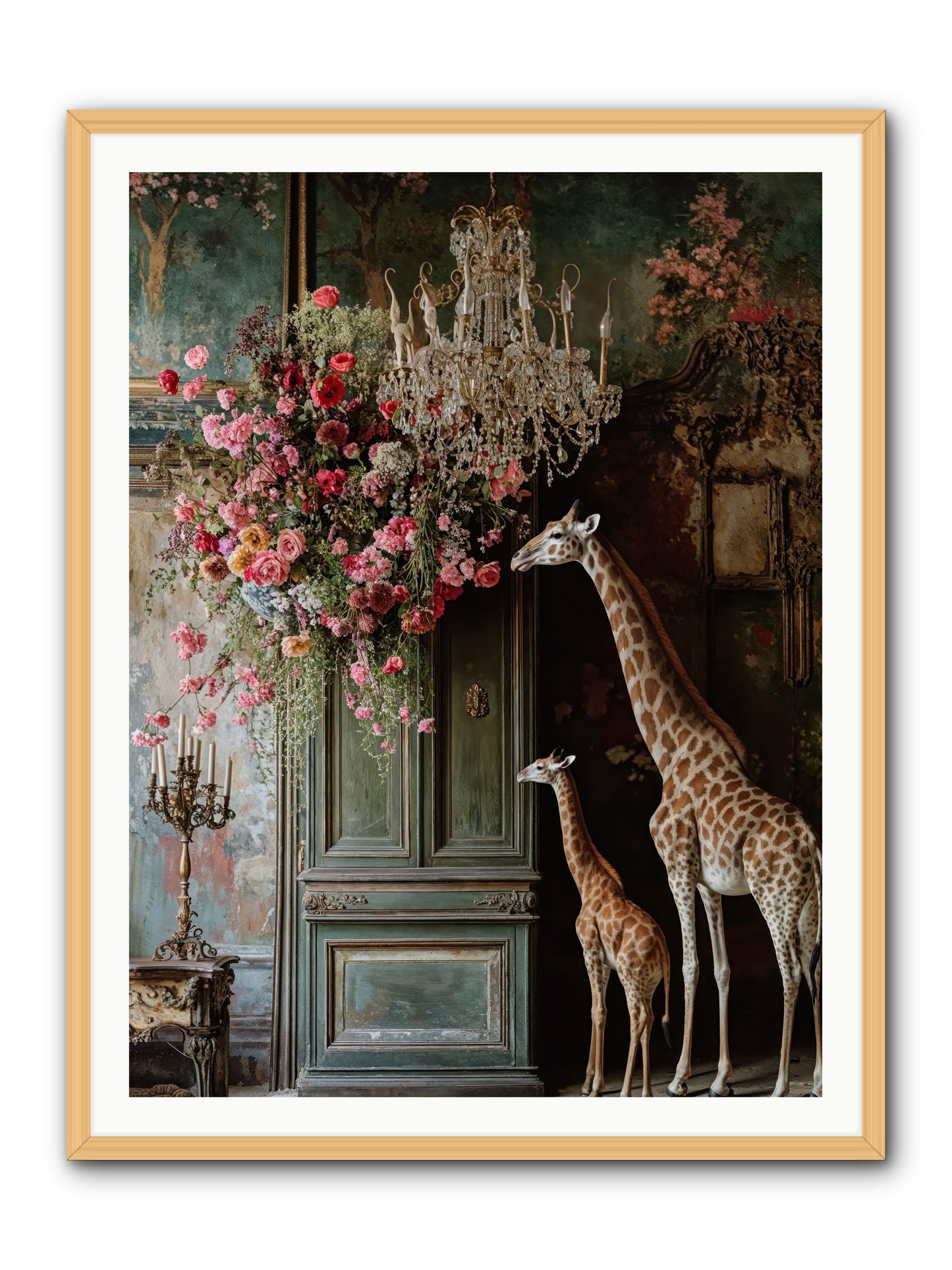Petal Epicureans -- Framed Print - Natural 36x48