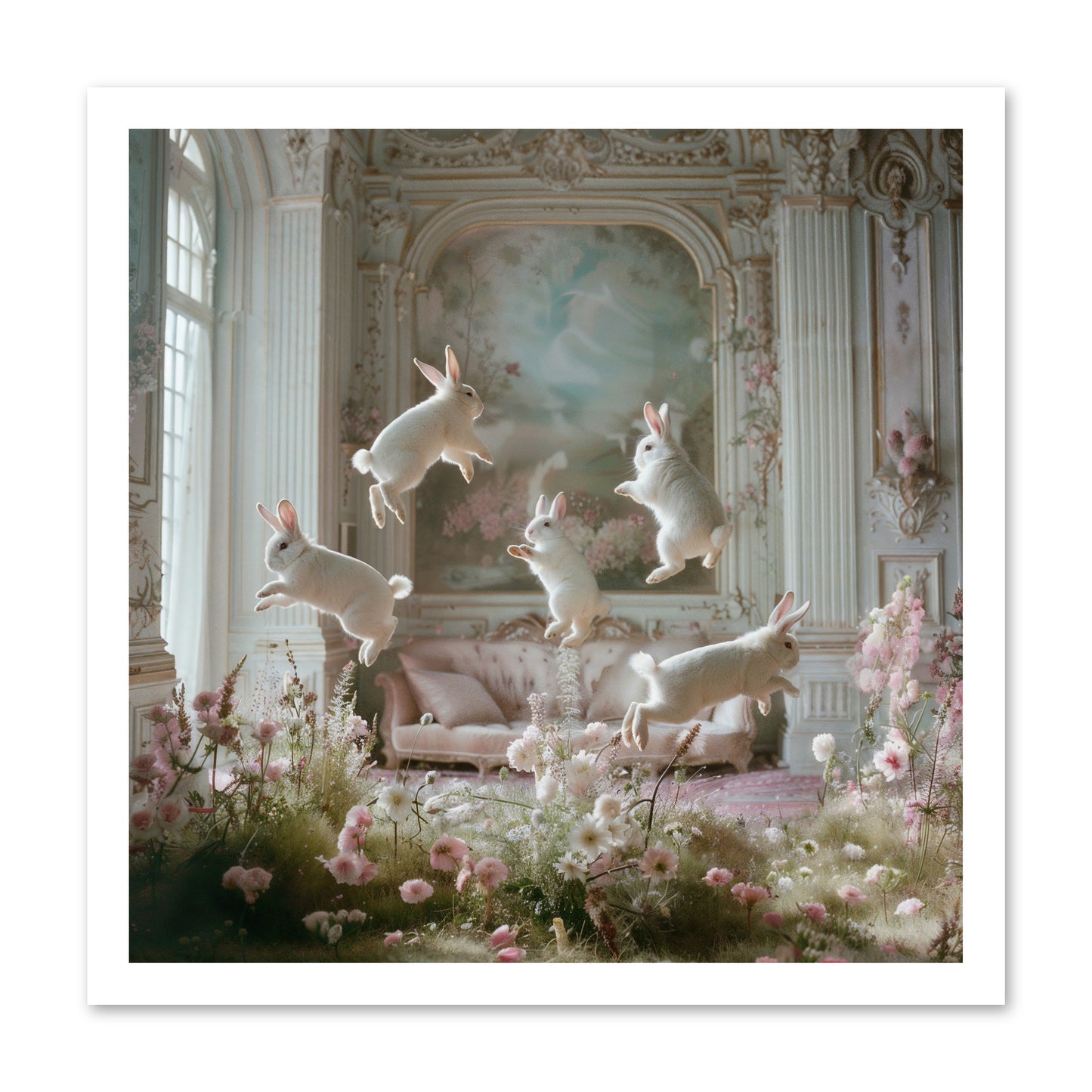 Petal Pirouette -- Loose Canvas Print 20x20