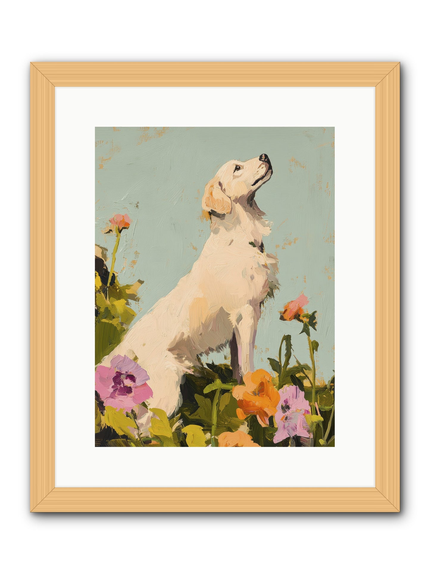Petal Promenade -- Framed Print - Natural 12x16