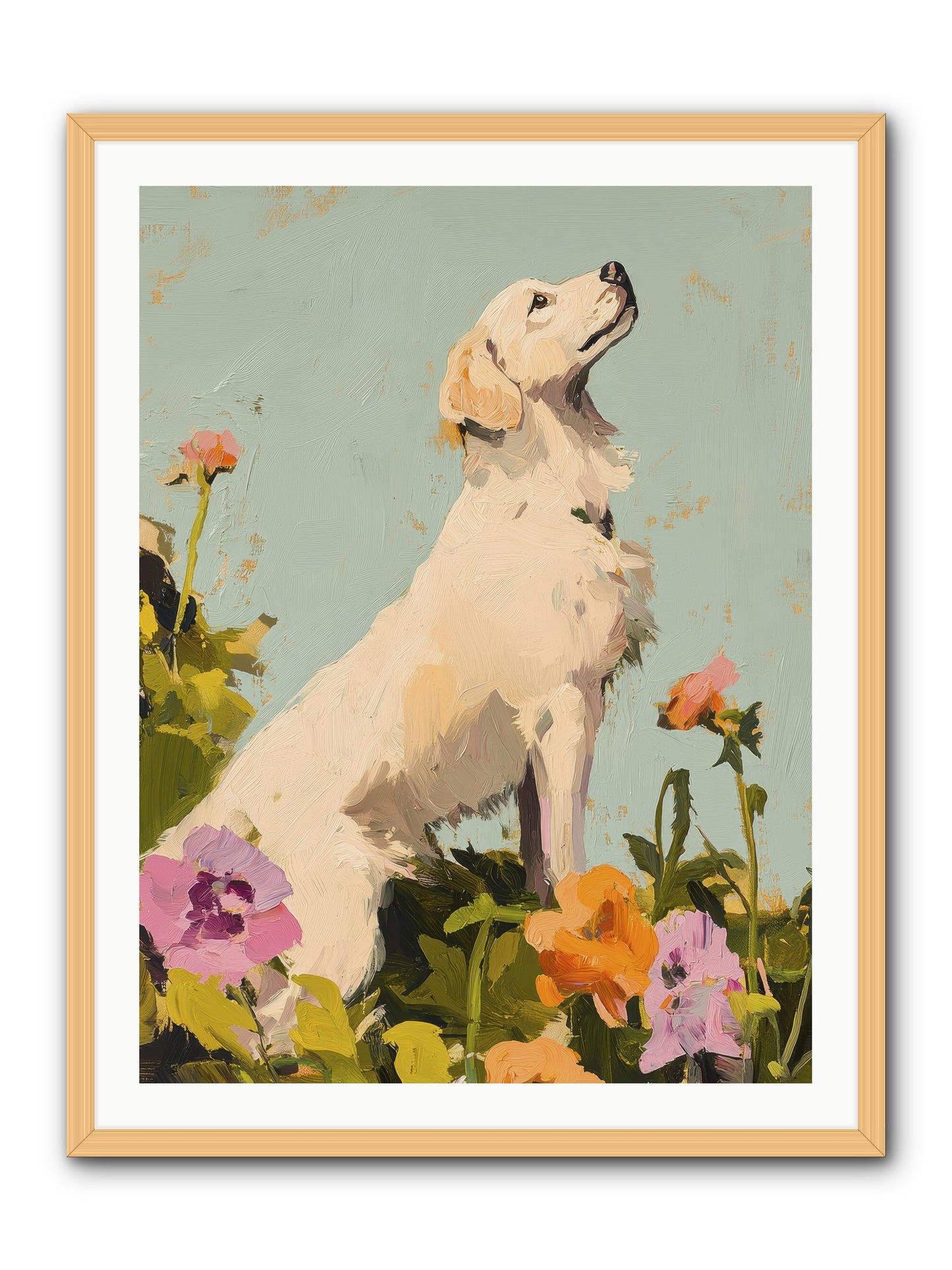 Petal Promenade -- Framed Print - Natural 30x40