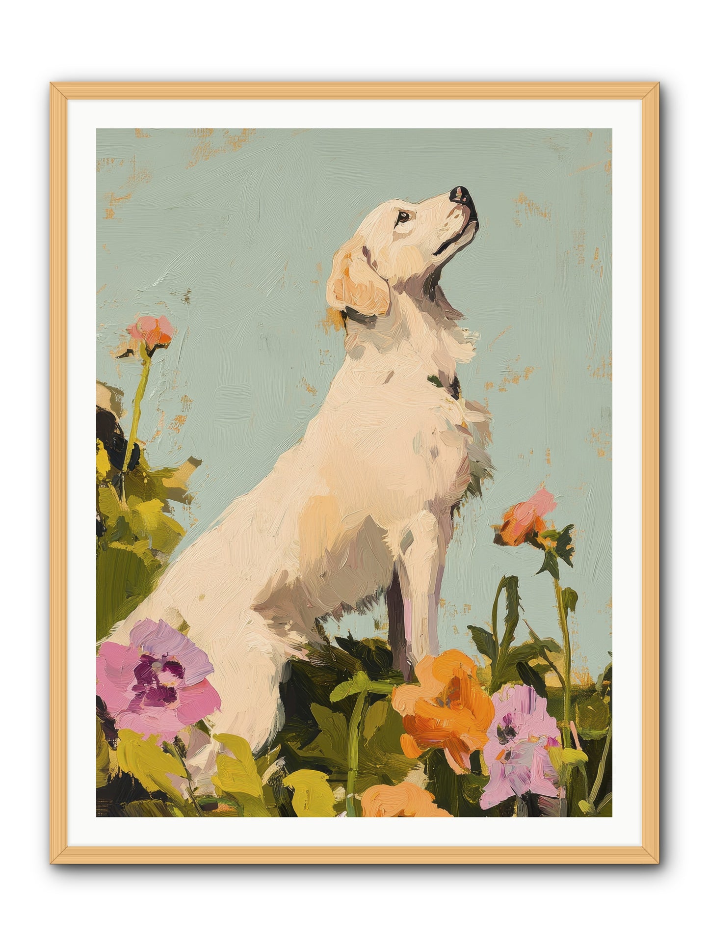 Petal Promenade -- Framed Print - Natural 36x48