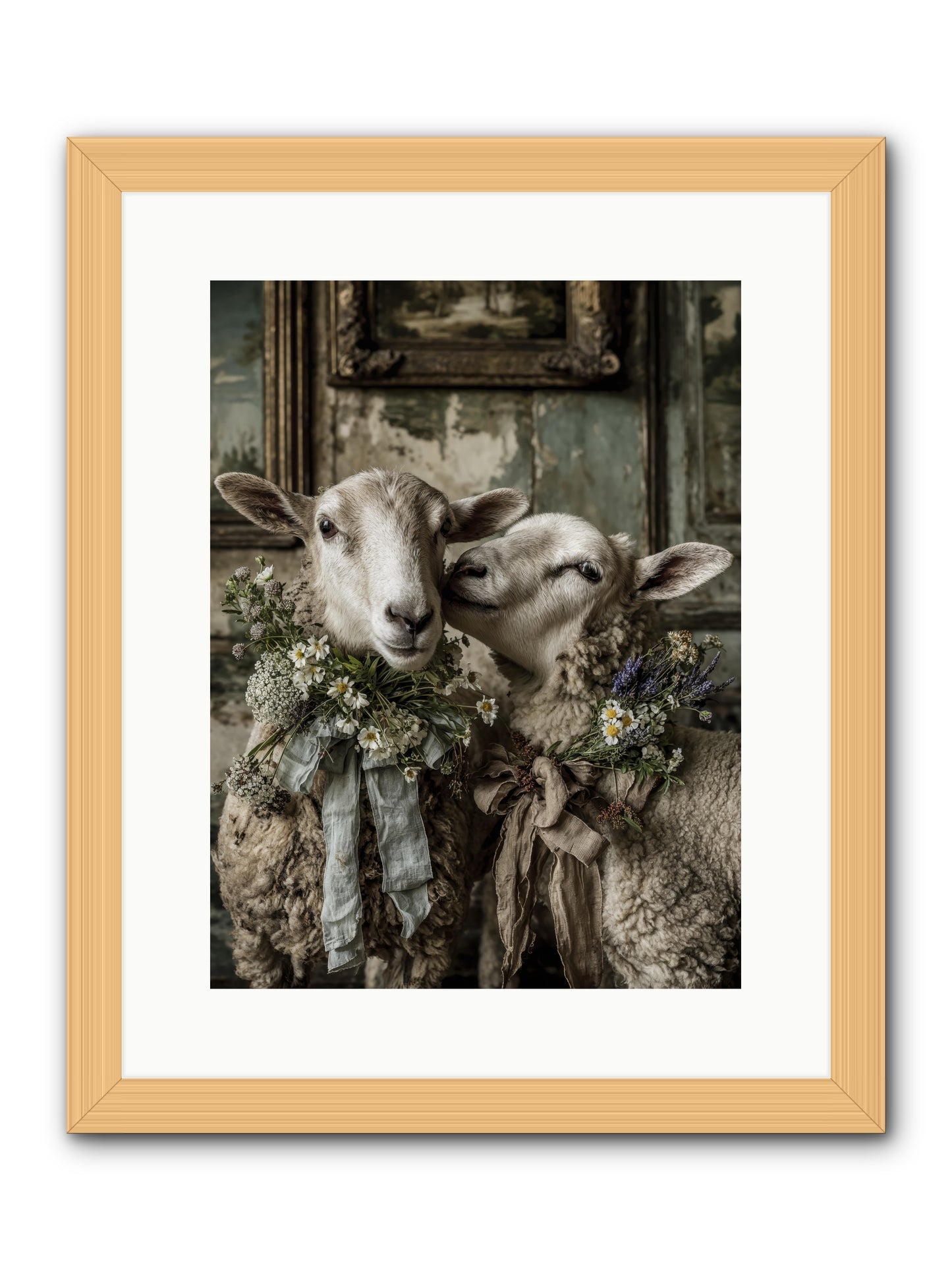 Petaled -- Framed Print - Natural 12x16