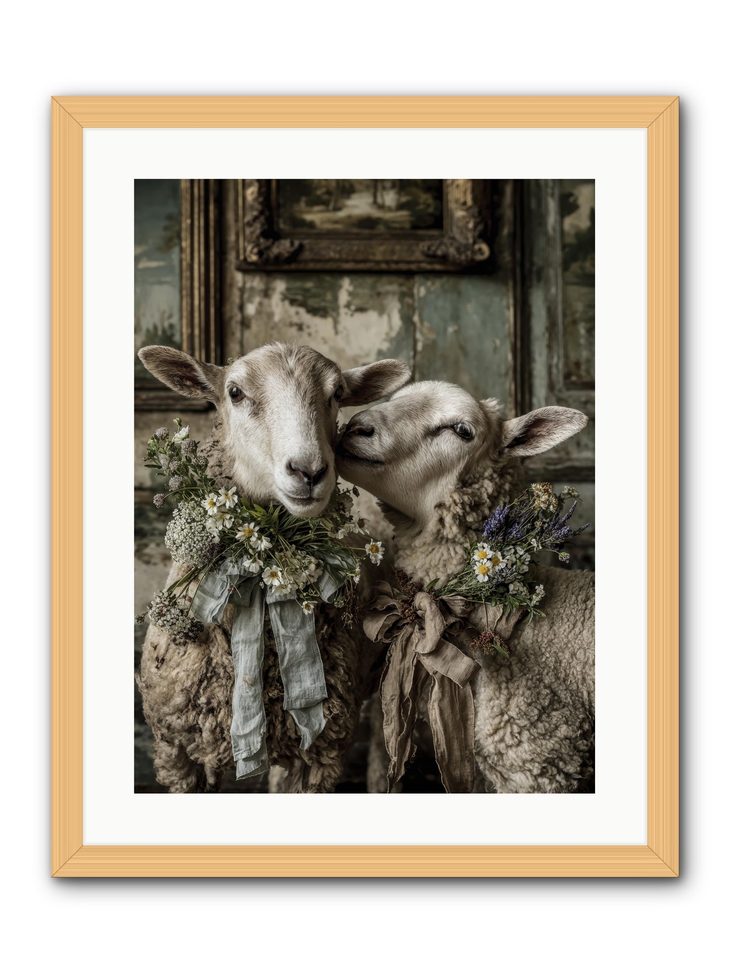 Petaled -- Framed Print - Natural 18x24