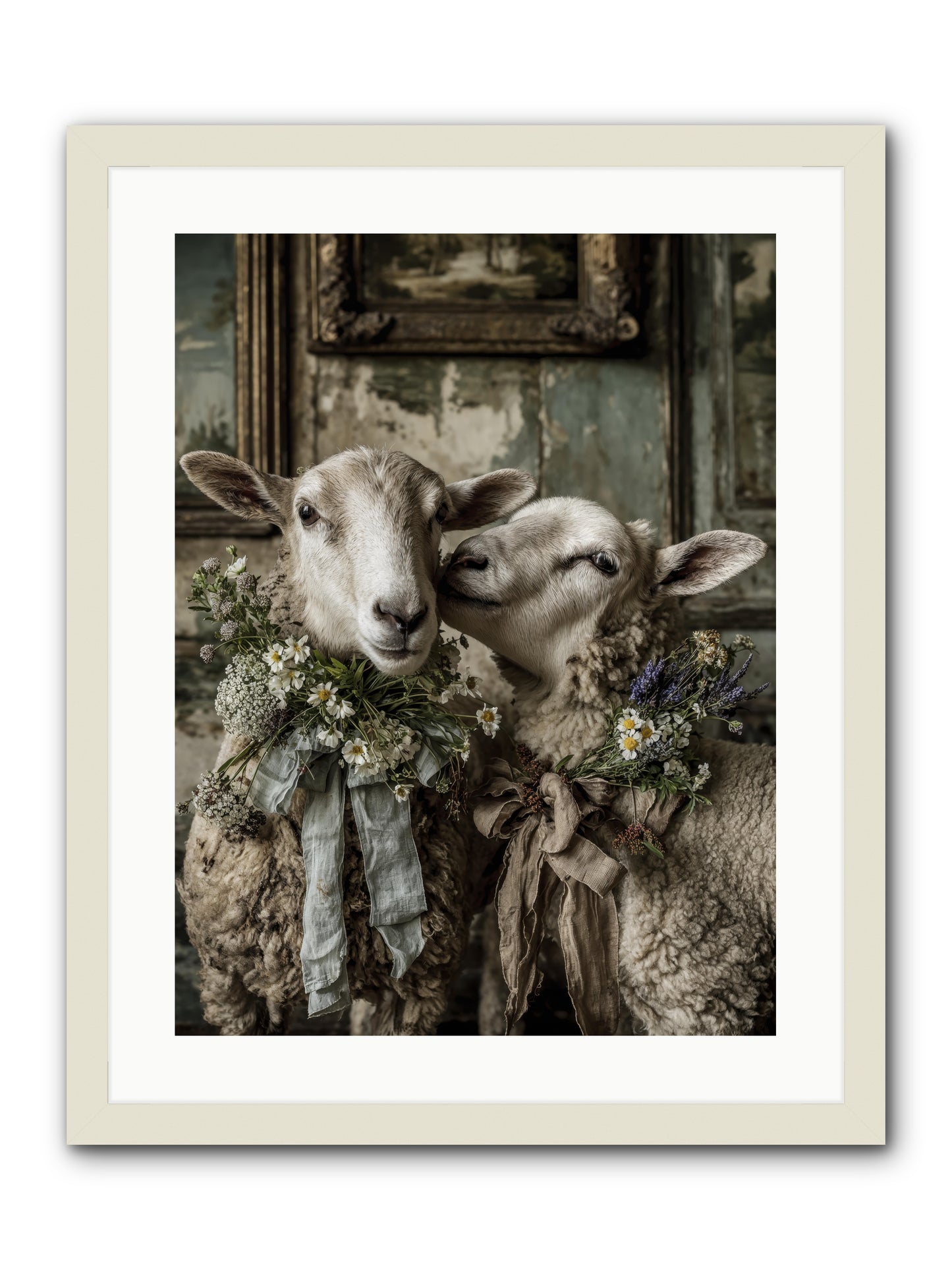 Petaled -- Framed Print - White 18x24