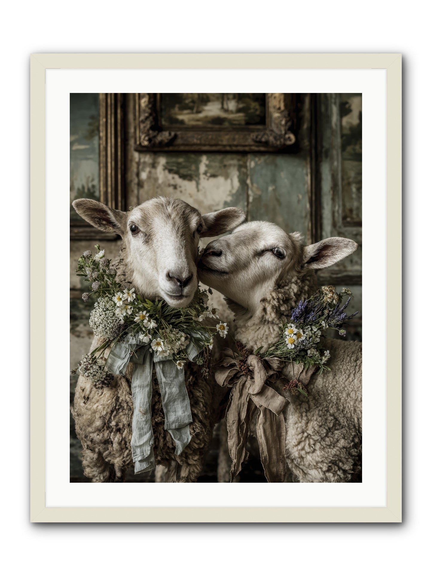Petaled -- Framed Print - White 24x32