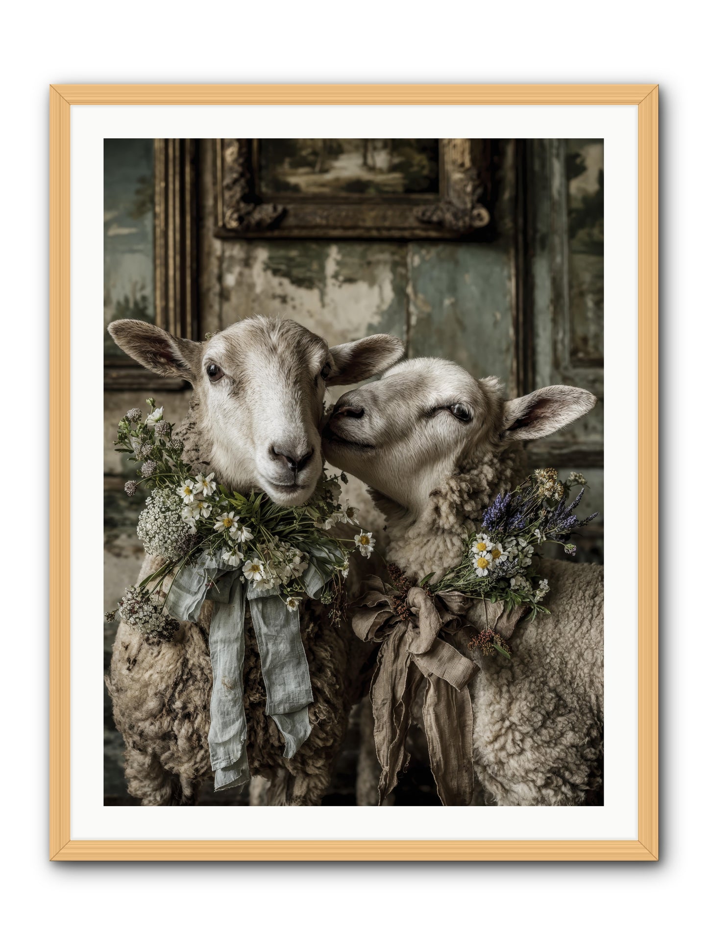 Petaled -- Framed Print - Natural 30x40