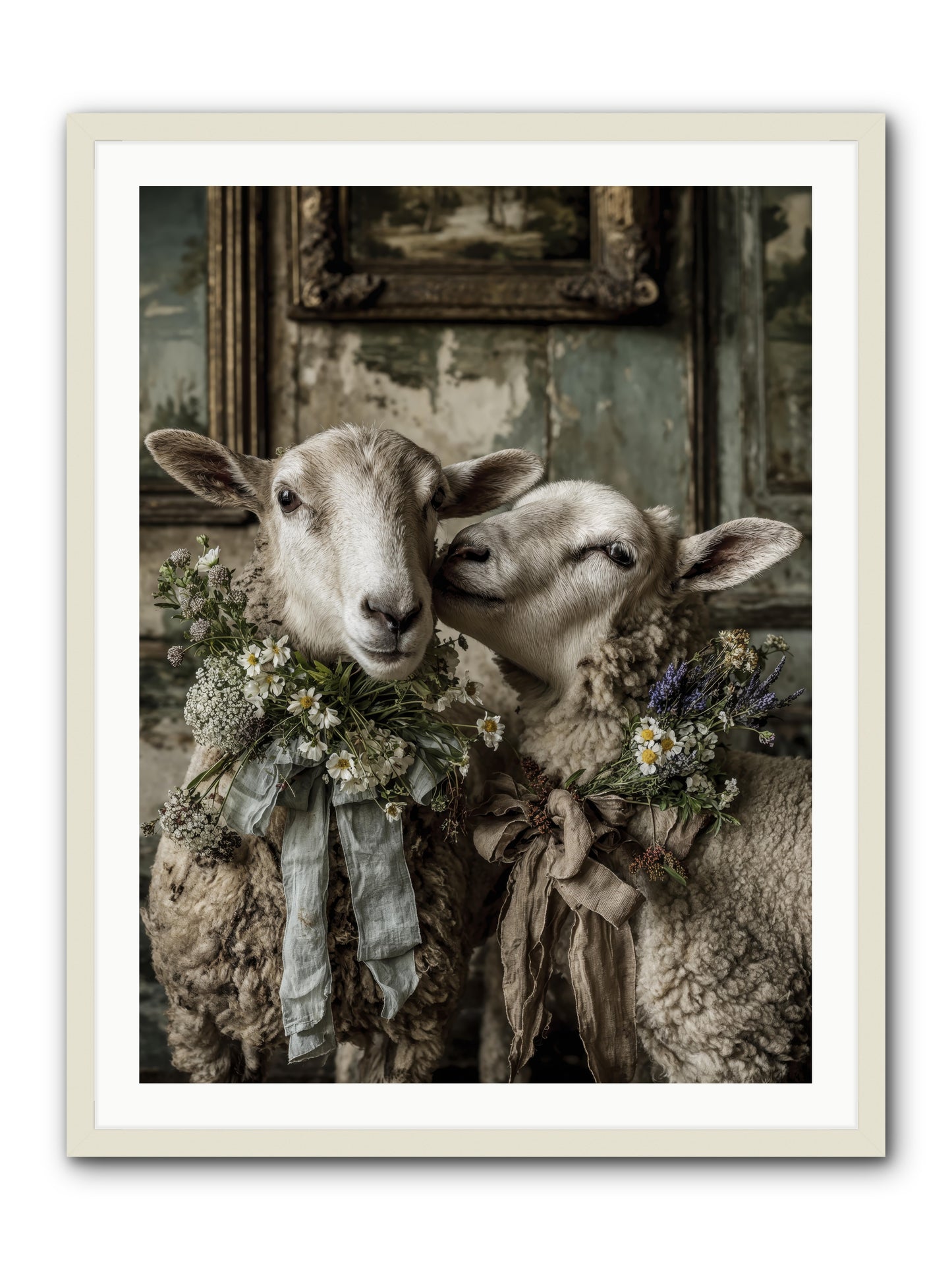 Petaled -- Framed Print - White 30x40