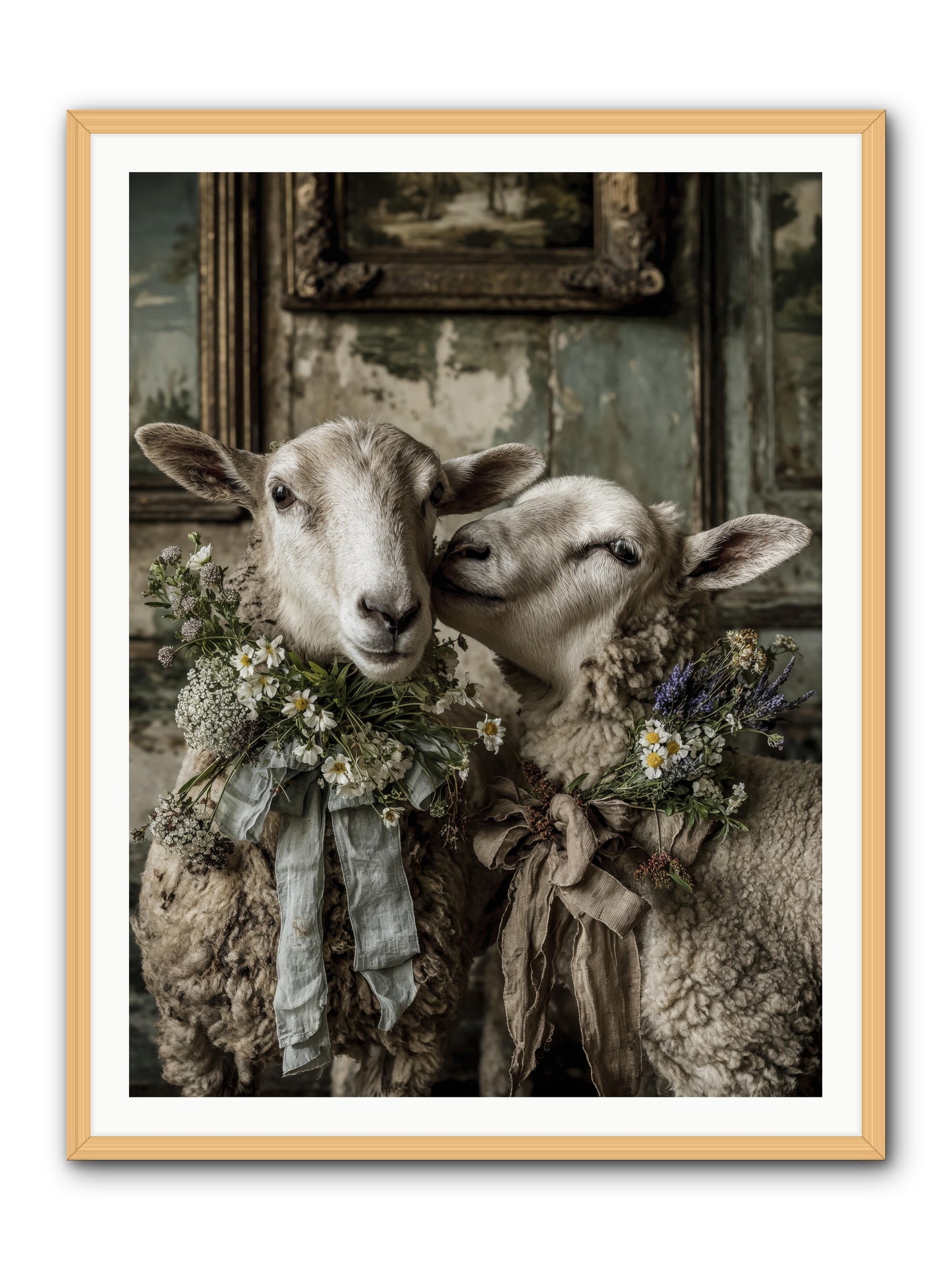 Petaled -- Framed Print - Natural 36x48