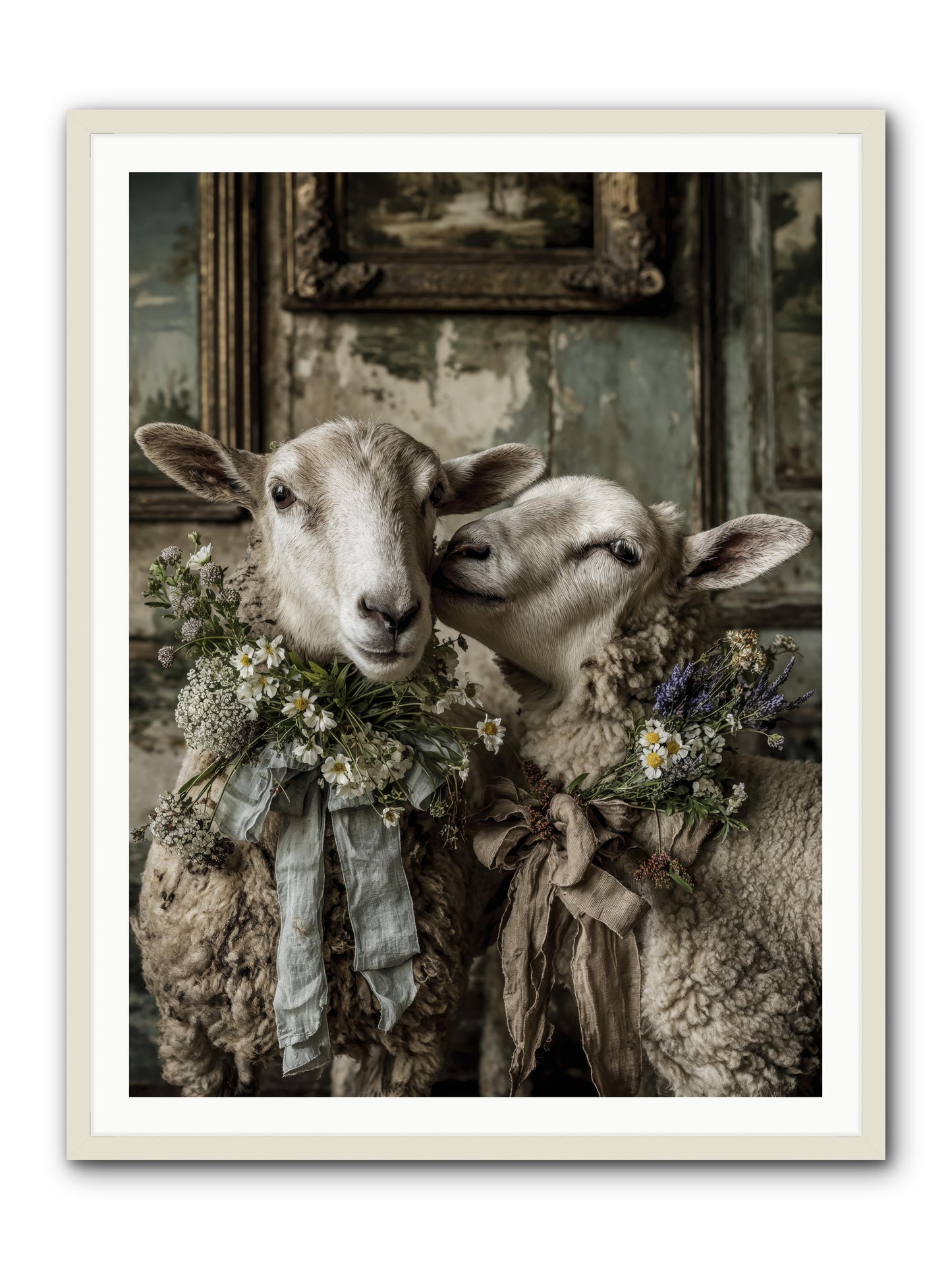 Petaled -- Framed Print - White 36x48