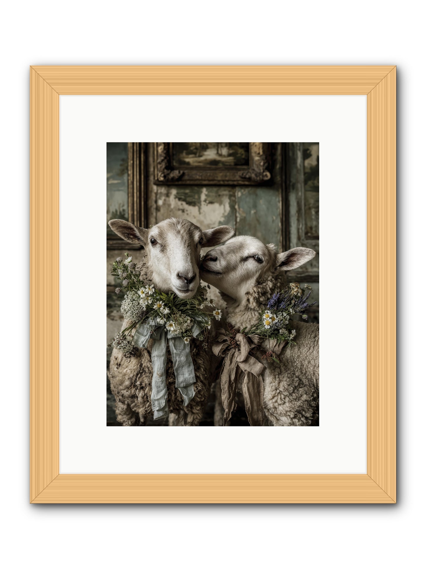 Petaled -- Framed Print - Natural 9x12