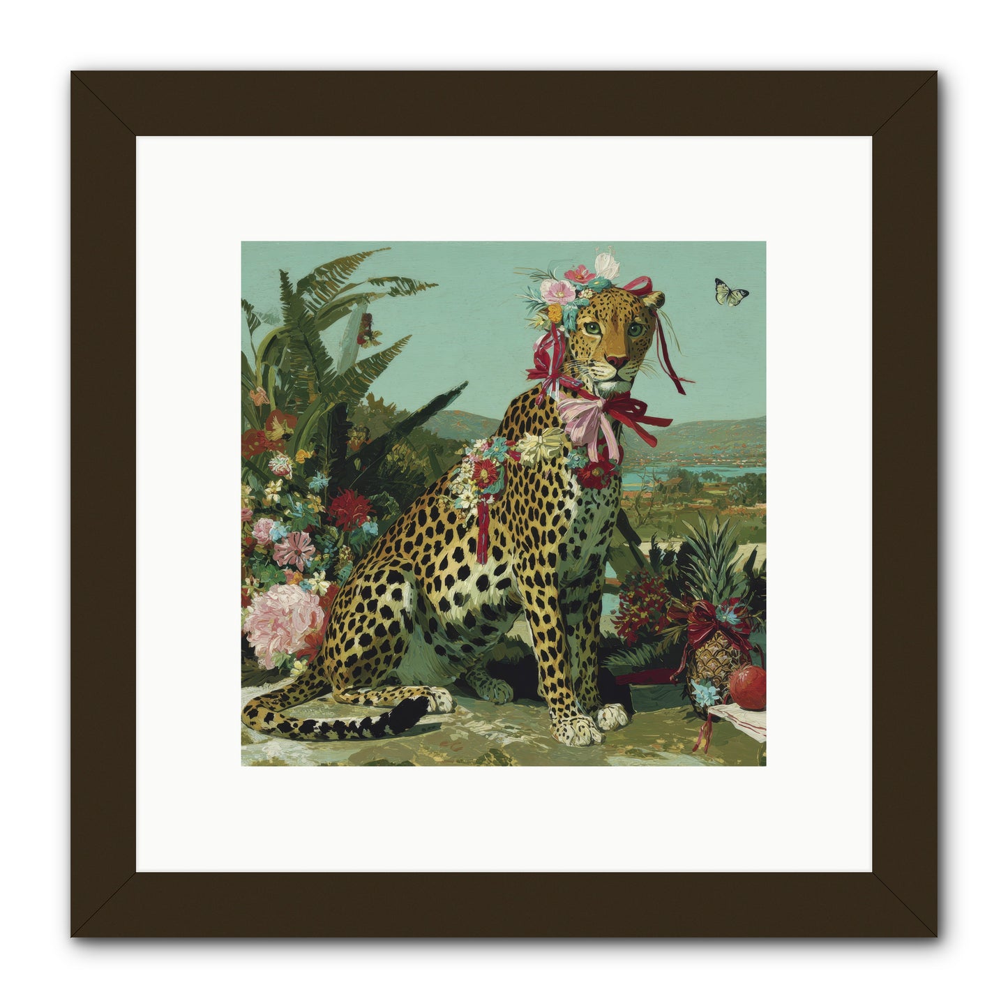 Petals Falling in Silence -- Framed Print - Black 10x10