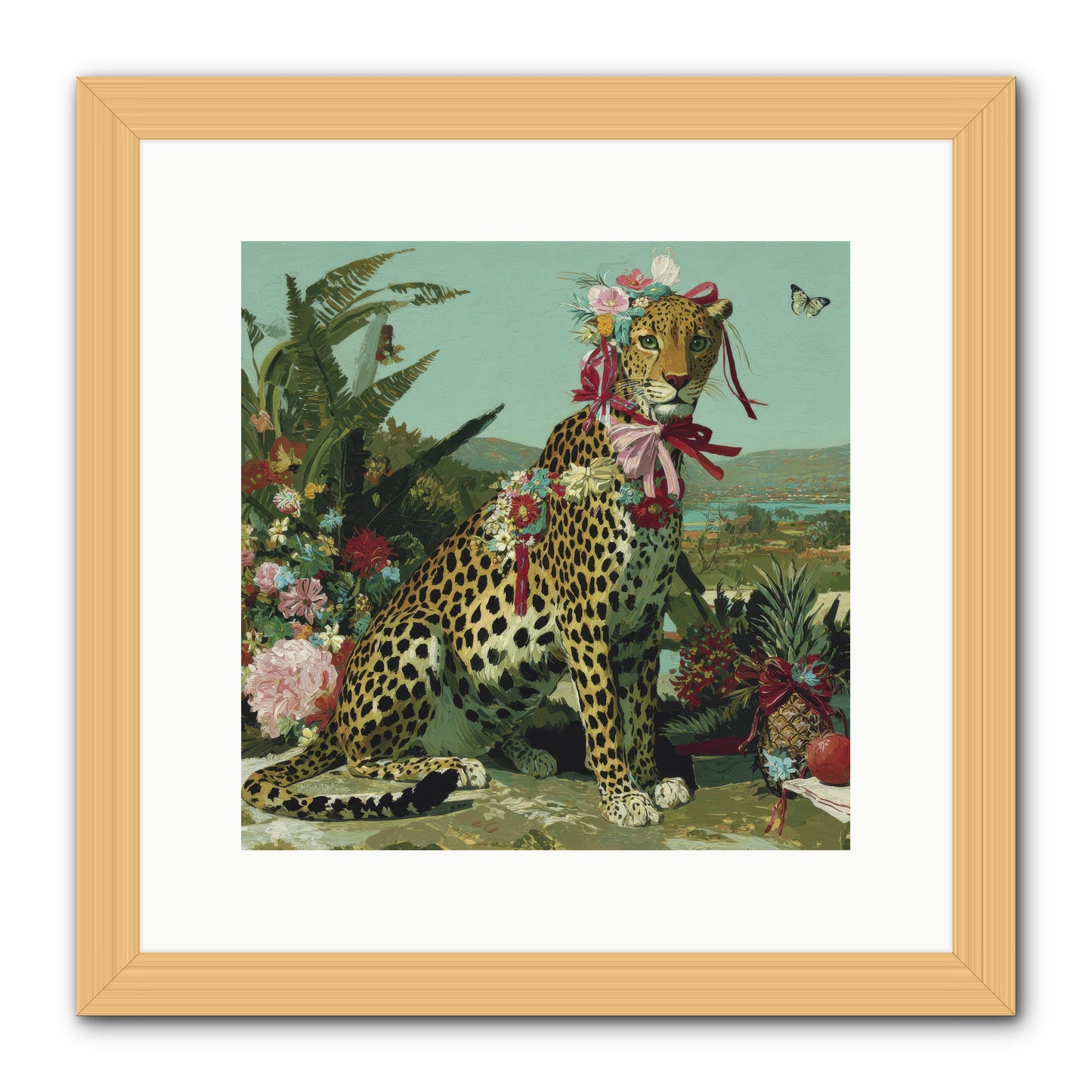 Petals Falling in Silence -- Framed Print - Natural 12x12
