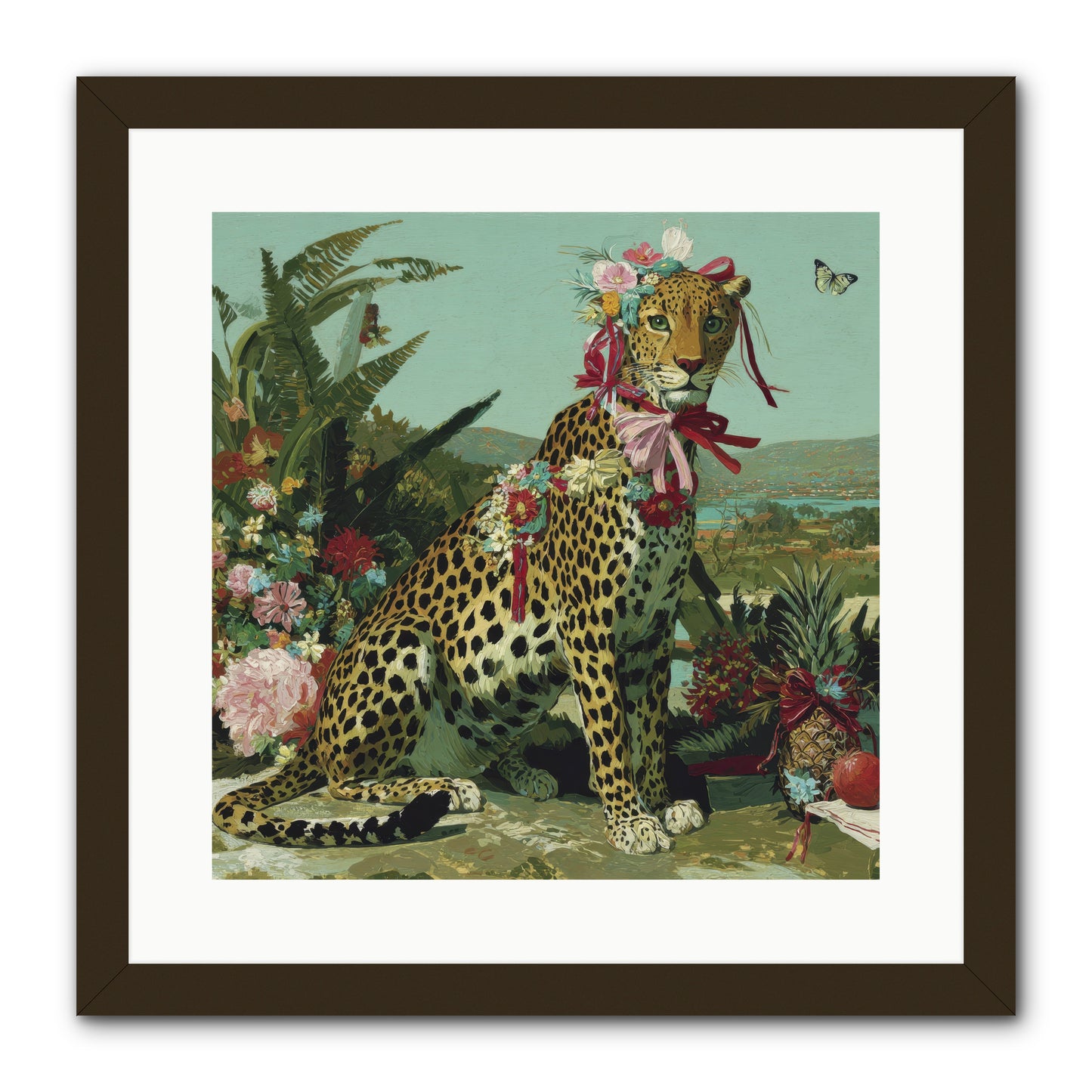 Petals Falling in Silence -- Framed Print - Black 16x16