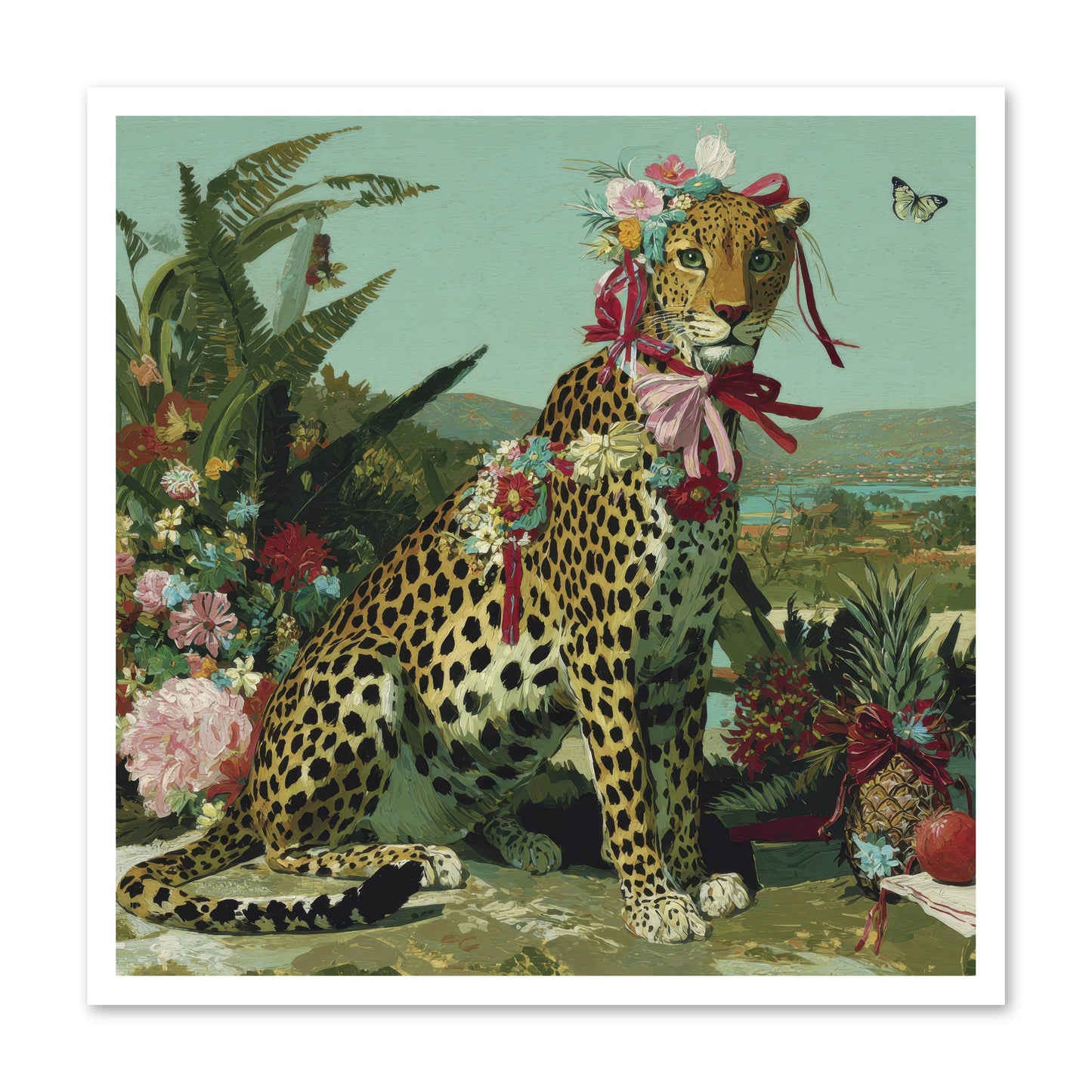 Petals Falling in Silence -- Loose Canvas Print 30x30