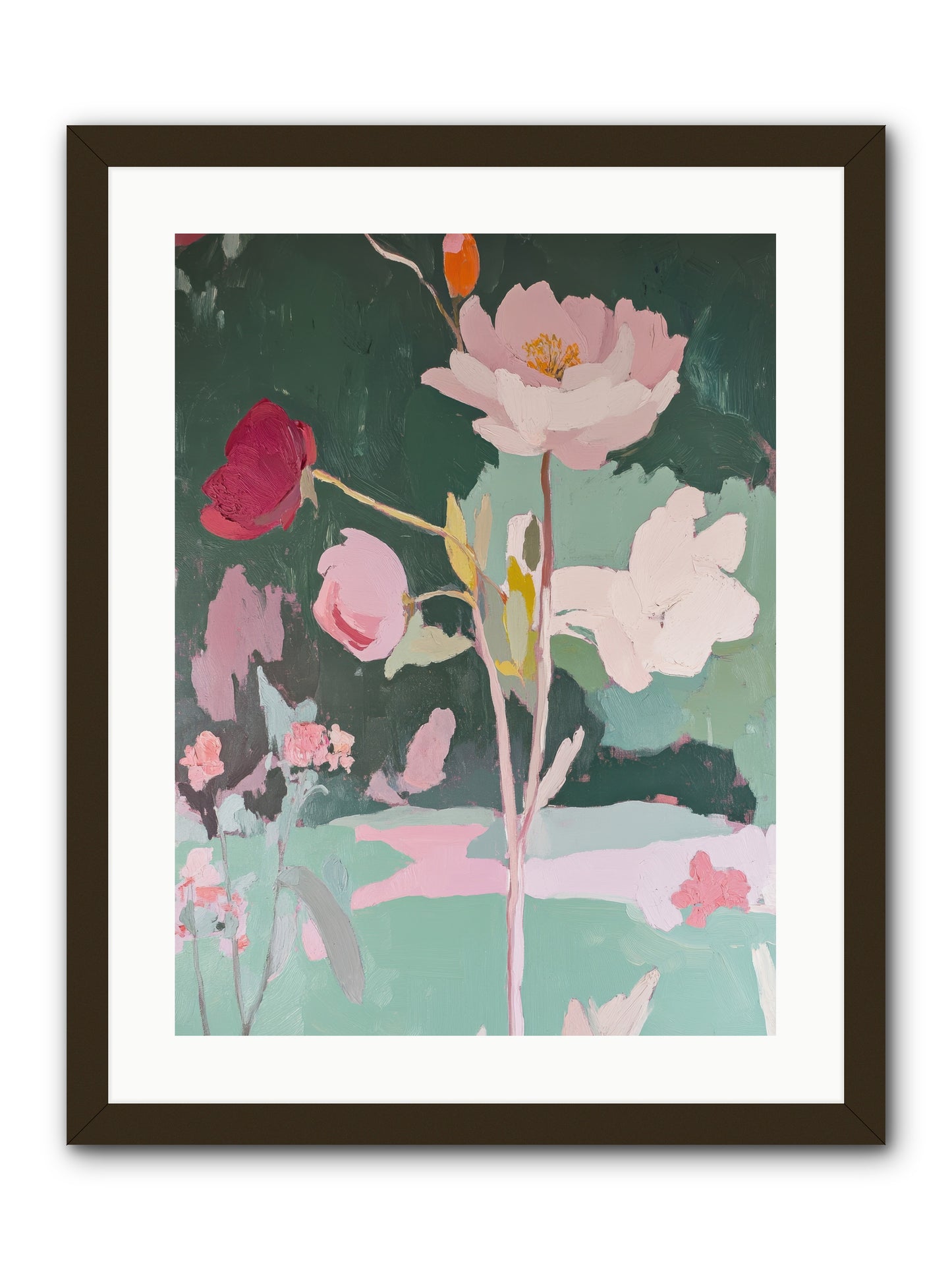 Petals In Pirouette -- Framed Print - Black 18x24