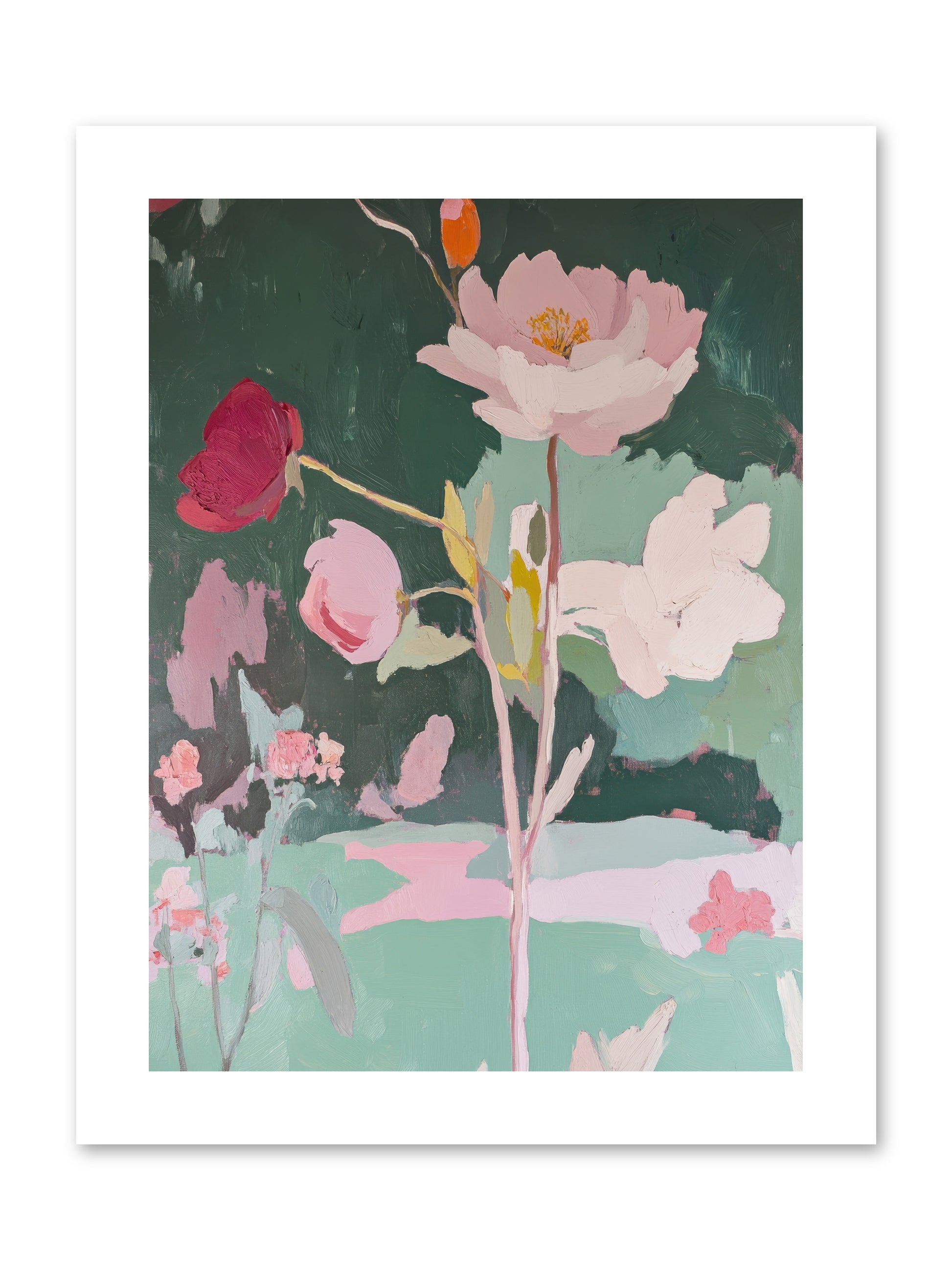Petals In Pirouette -- Paper Print 9x12