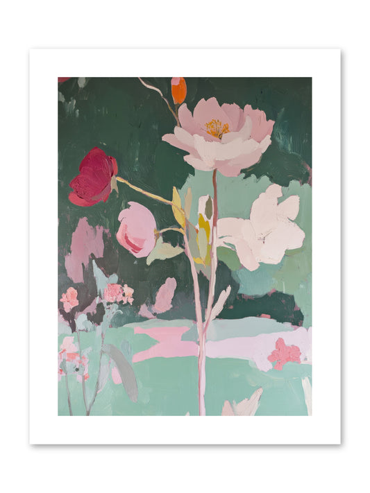 Petals In Pirouette -- Paper Print 9x12