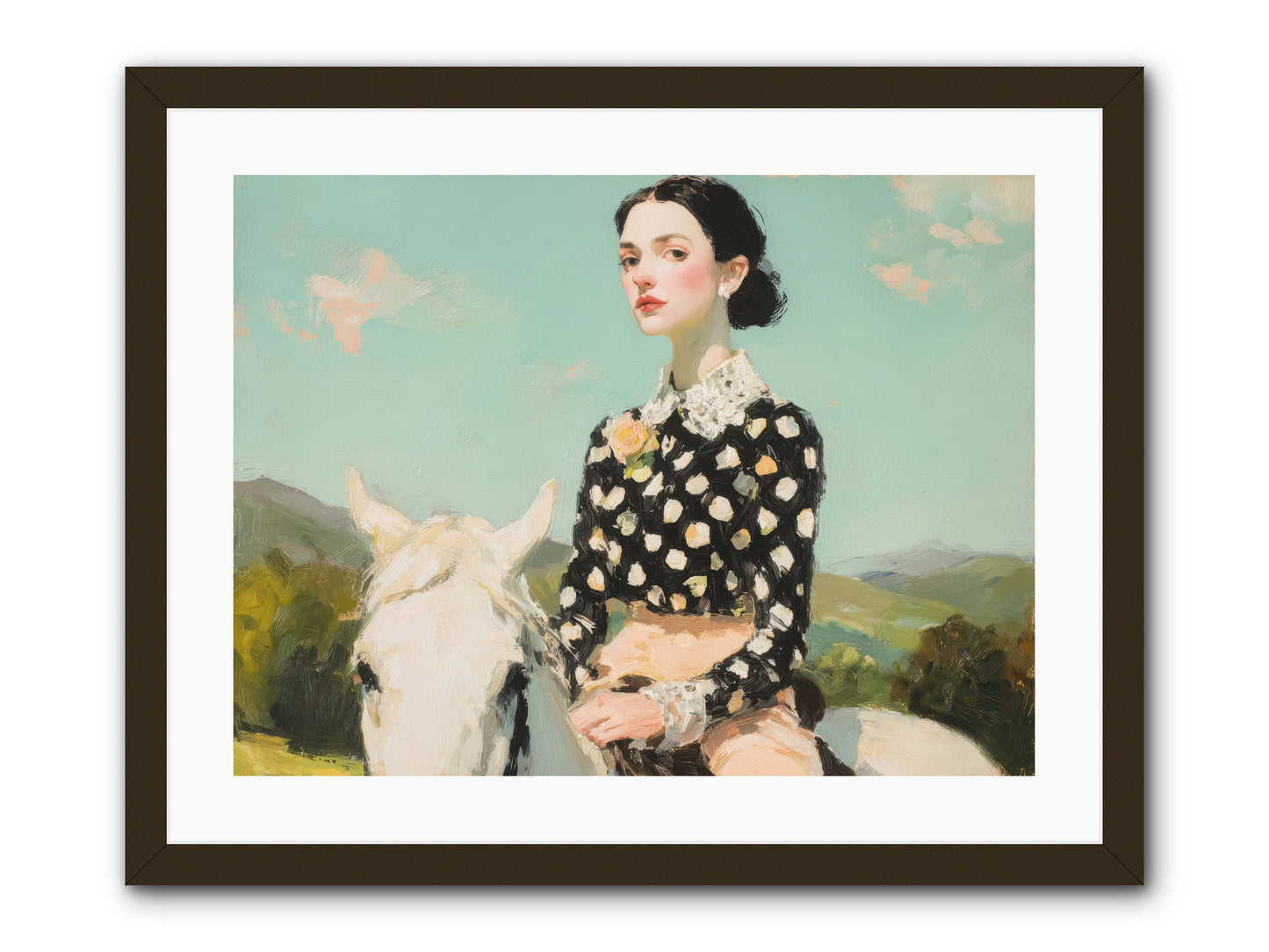 Petals Under Hooves -- Framed Print - Black 24x18