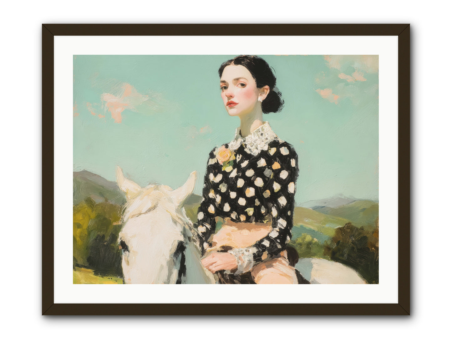 Petals Under Hooves -- Framed Print - Black 32x24