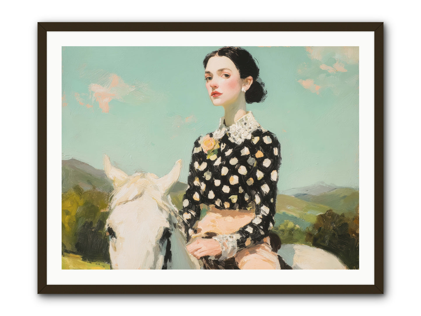 Petals Under Hooves -- Framed Print - Black 40x30