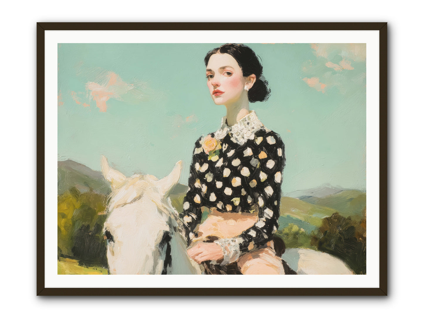 Petals Under Hooves -- Framed Print - Black 48x36