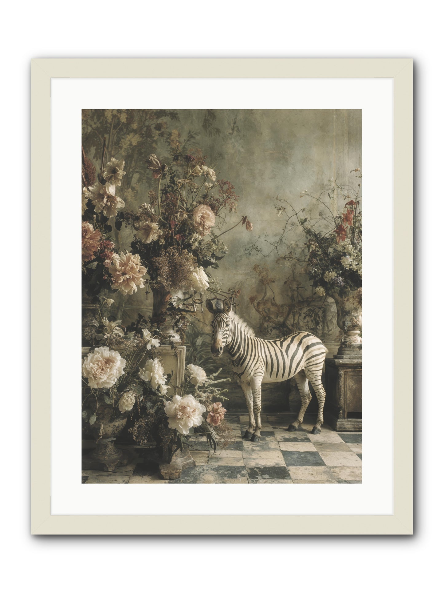Petals and Possibilities -- Framed Print - White 18x24