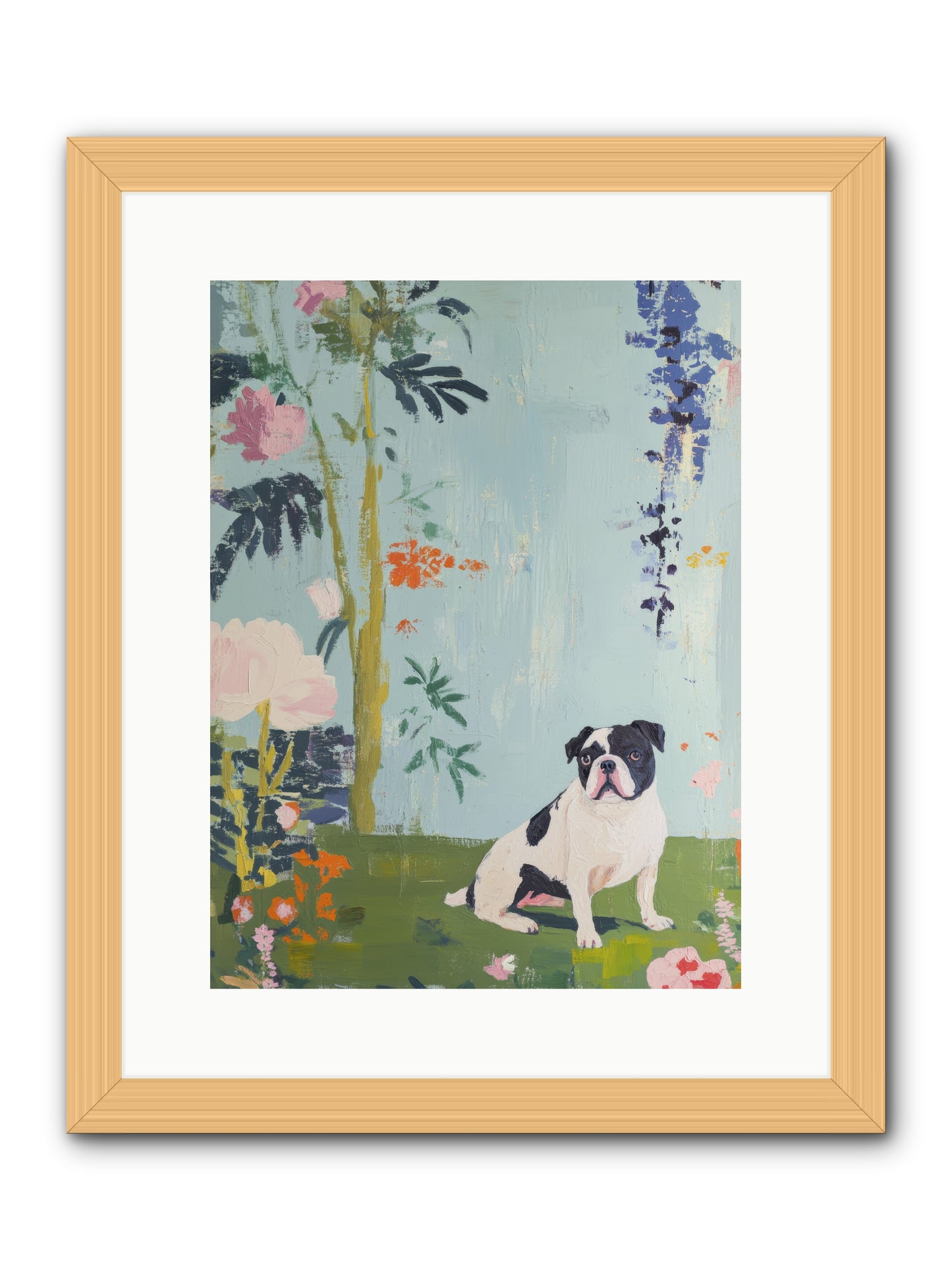 Petit Jardin Love -- Framed Print - Natural 12x16