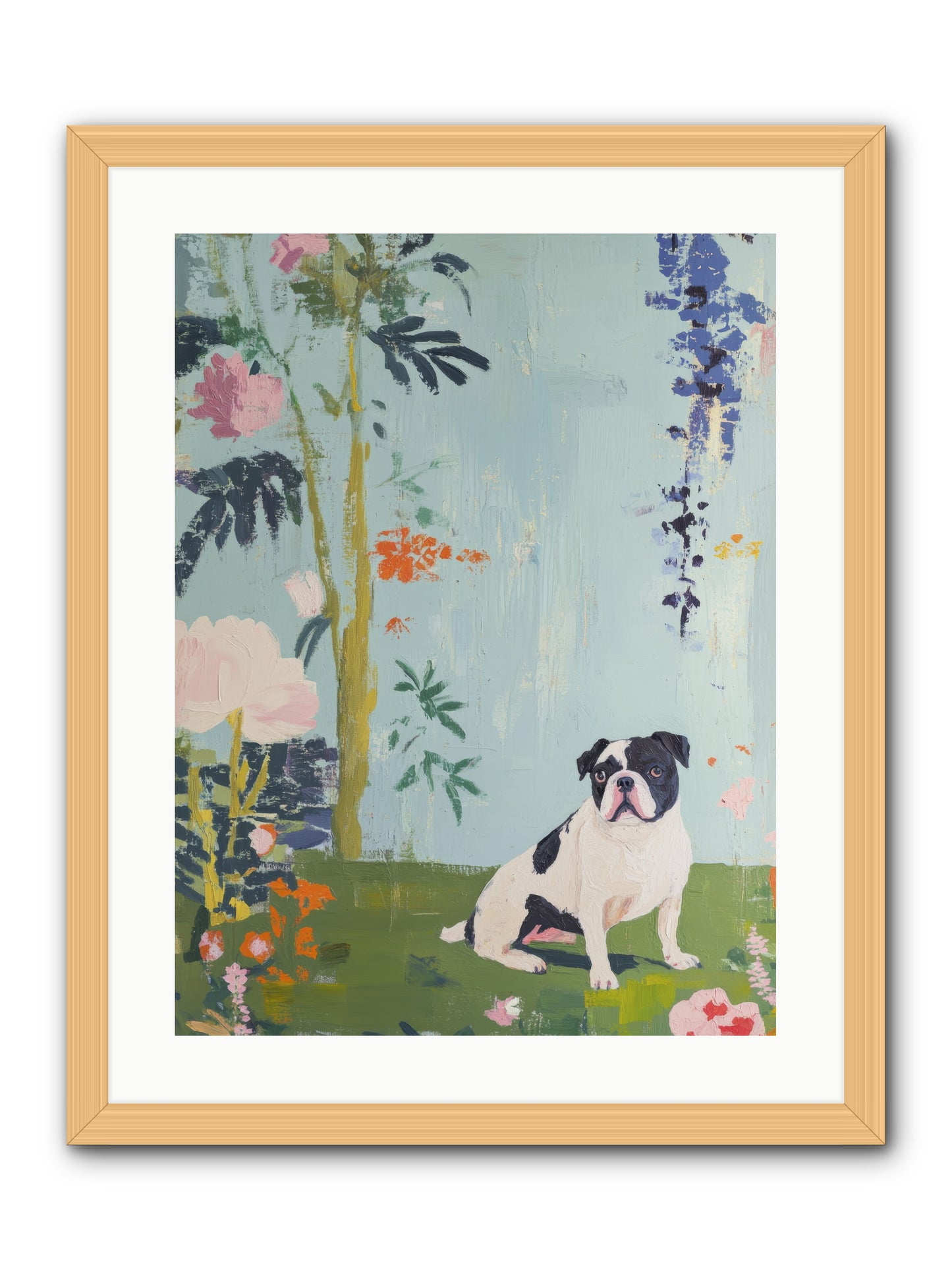 Petit Jardin Love -- Framed Print - Natural 18x24