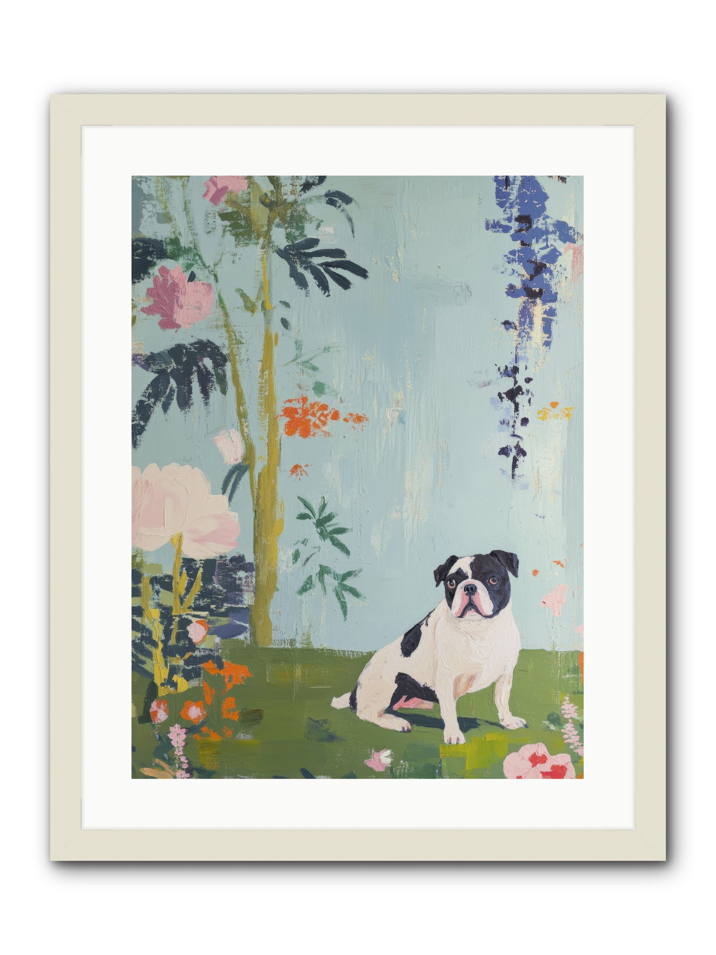 Petit Jardin Love -- Framed Print - White 18x24