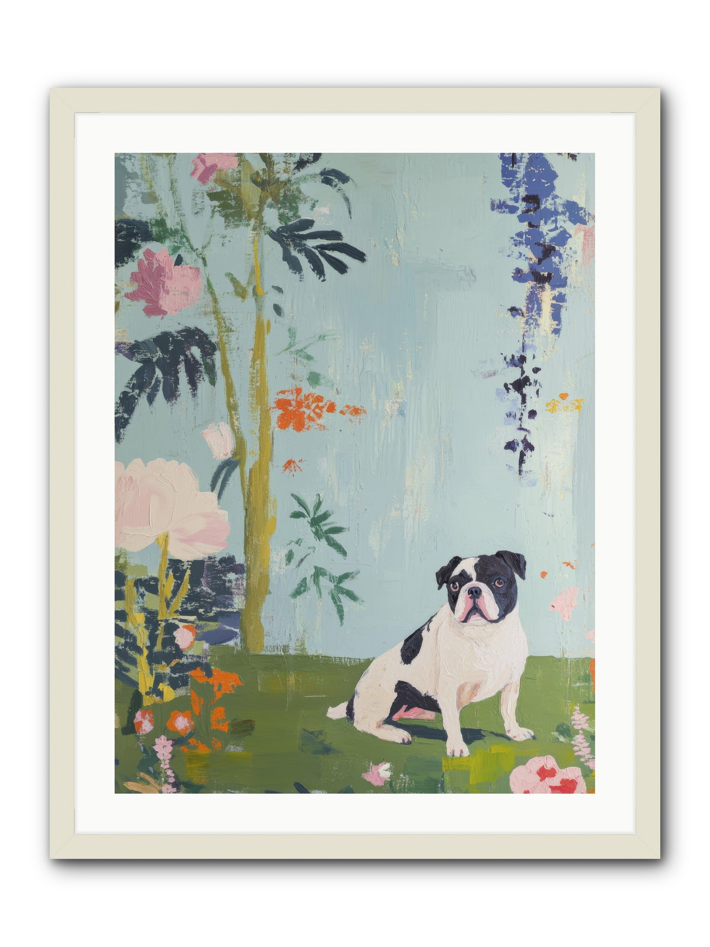 Petit Jardin Love -- Framed Print - White 24x32