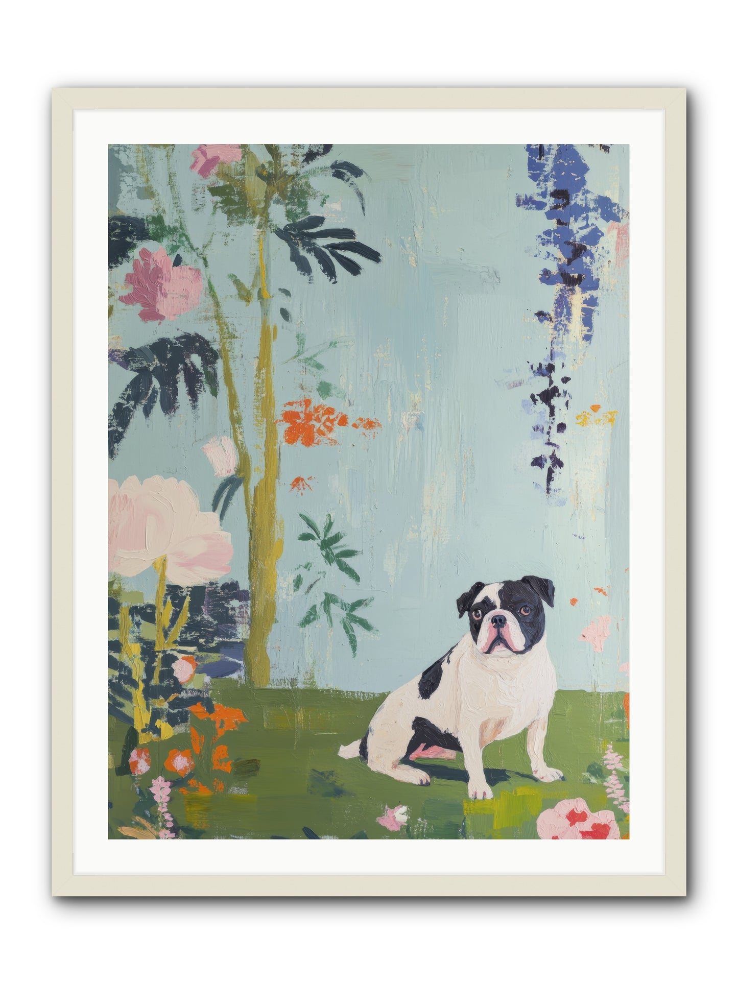 Petit Jardin Love -- Framed Print - White 30x40