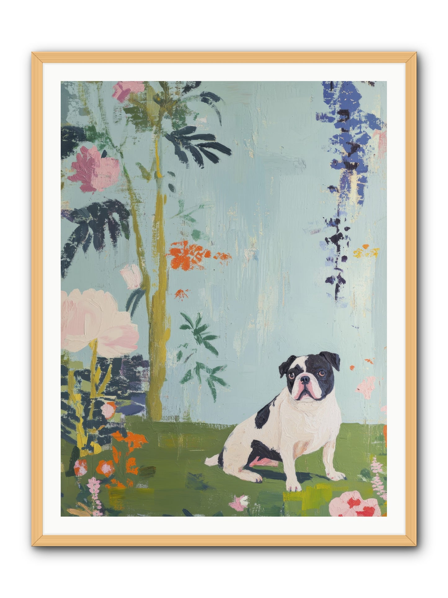 Petit Jardin Love -- Framed Print - Natural 36x48