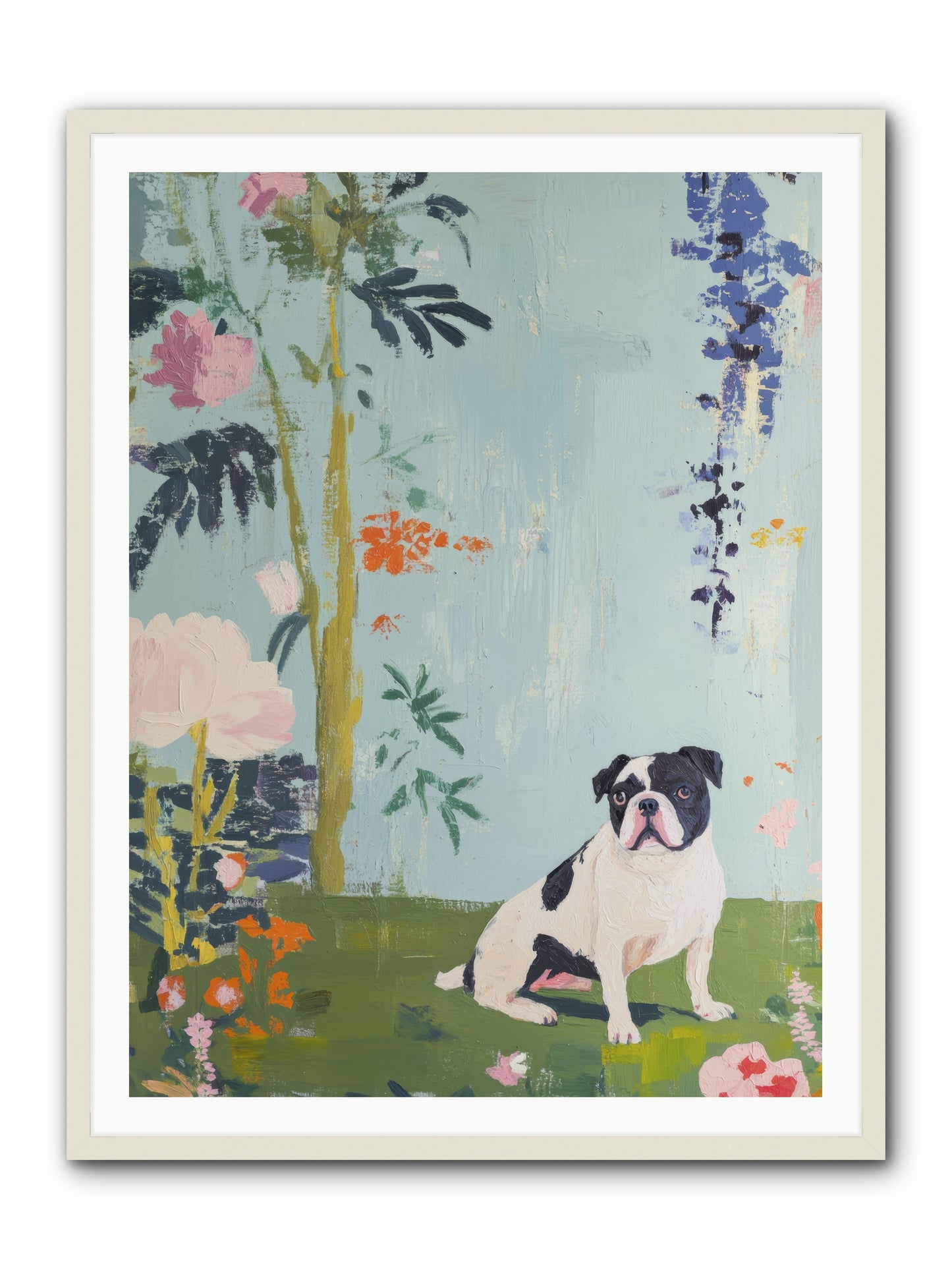 Petit Jardin Love -- Framed Print - White 36x48