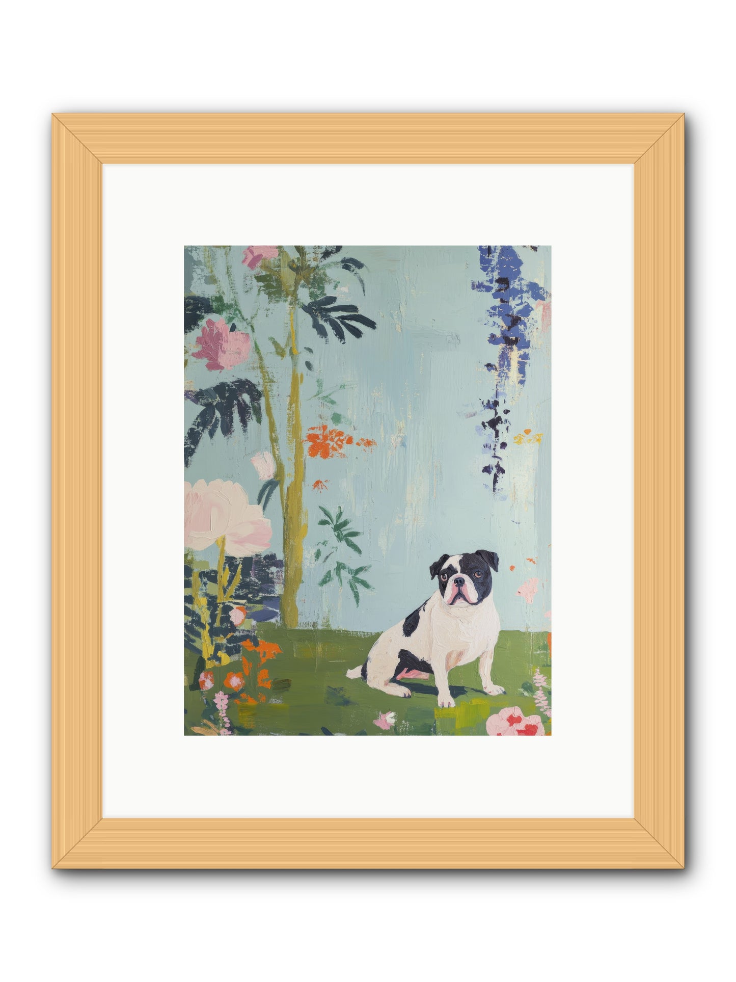 Petit Jardin Love -- Framed Print - Natural 9x12