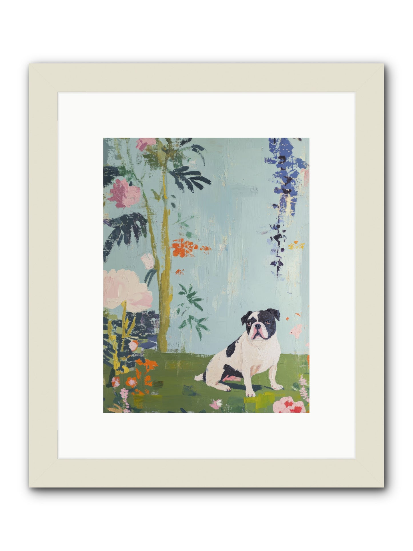 Petit Jardin Love -- Framed Print - White 9x12