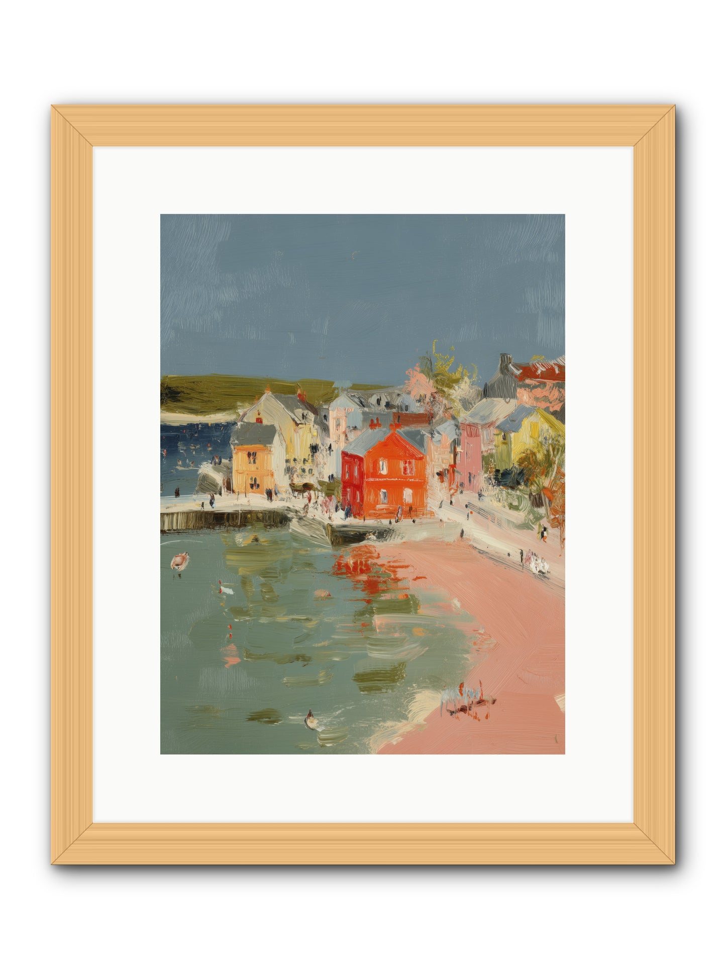 Petite Port  -- Framed Print - Natural 12x16