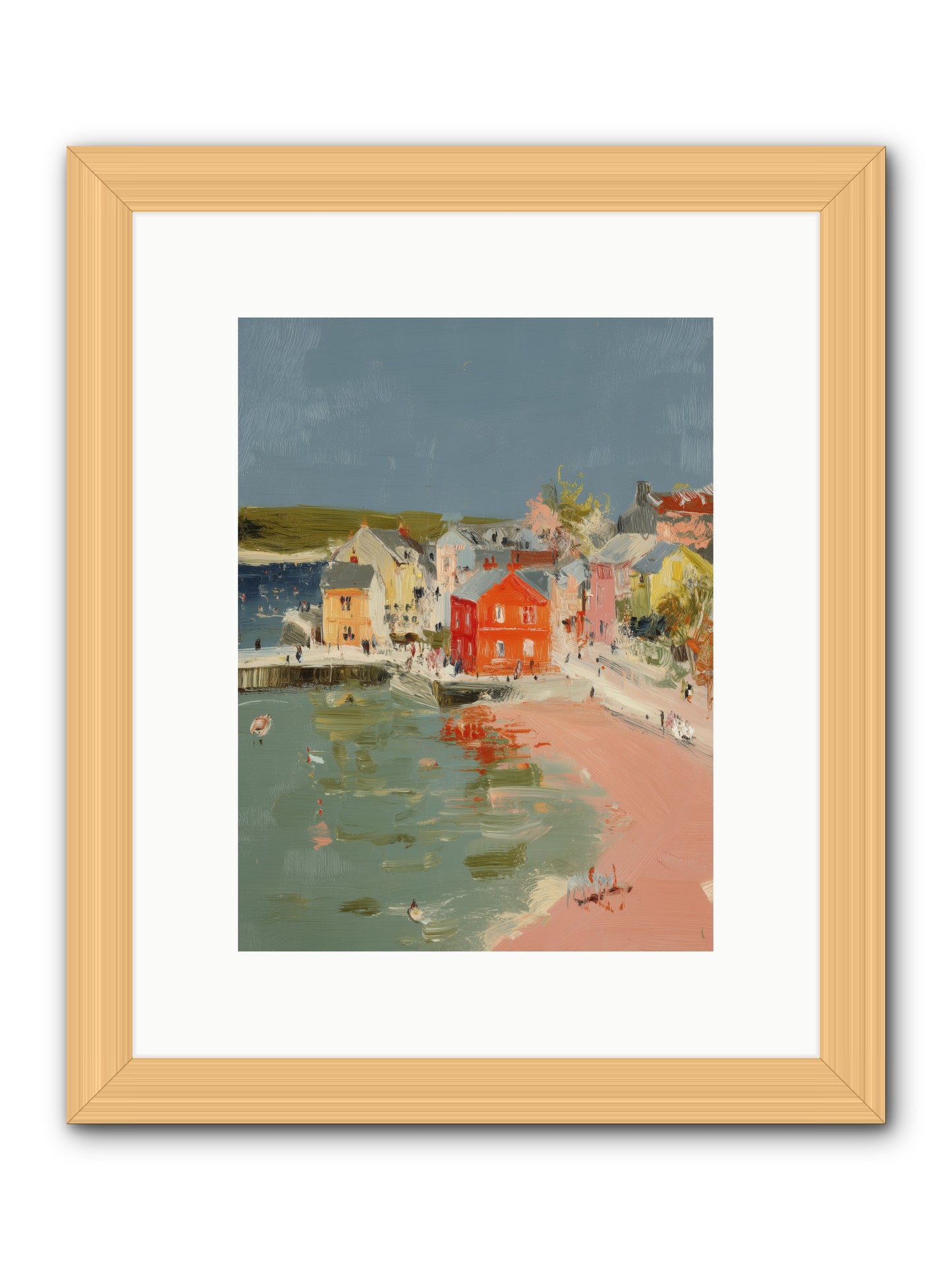 Petite Port  -- Framed Print - Natural 9x12