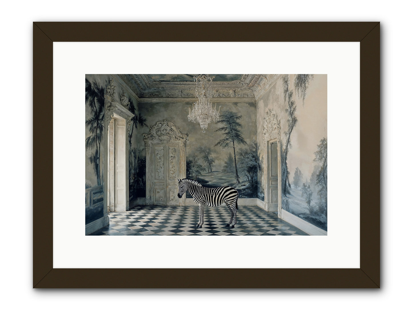 Picnic At Pemberley -- Framed Print - Black 15x10