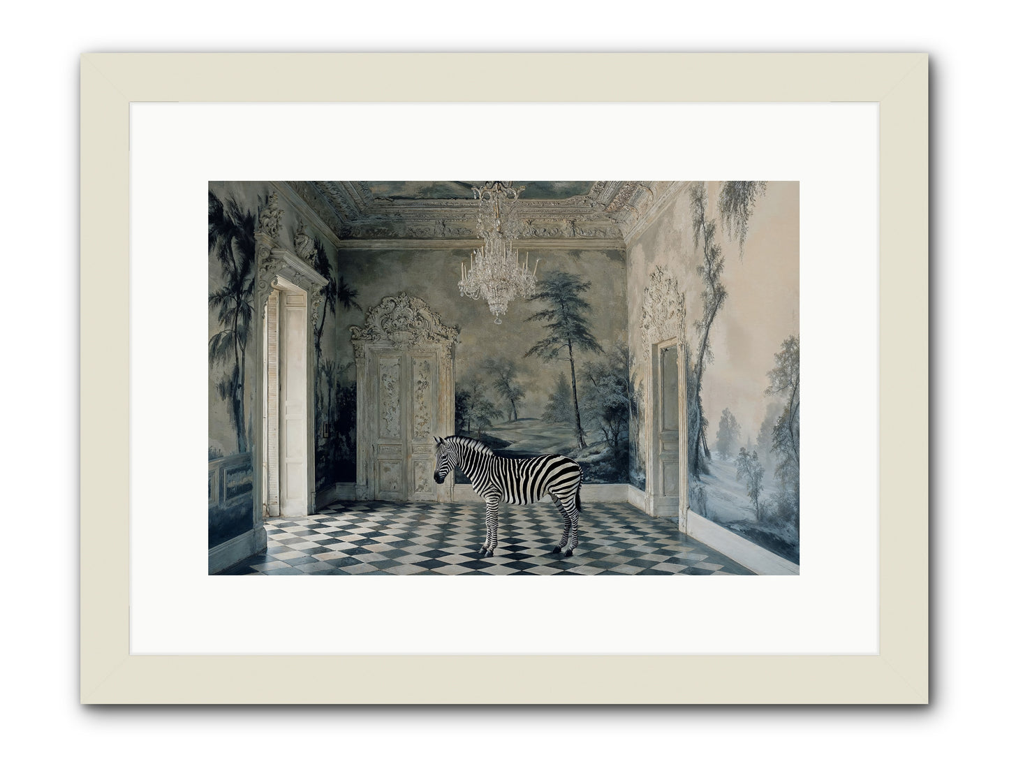 Picnic At Pemberley -- Framed Print - White 15x10