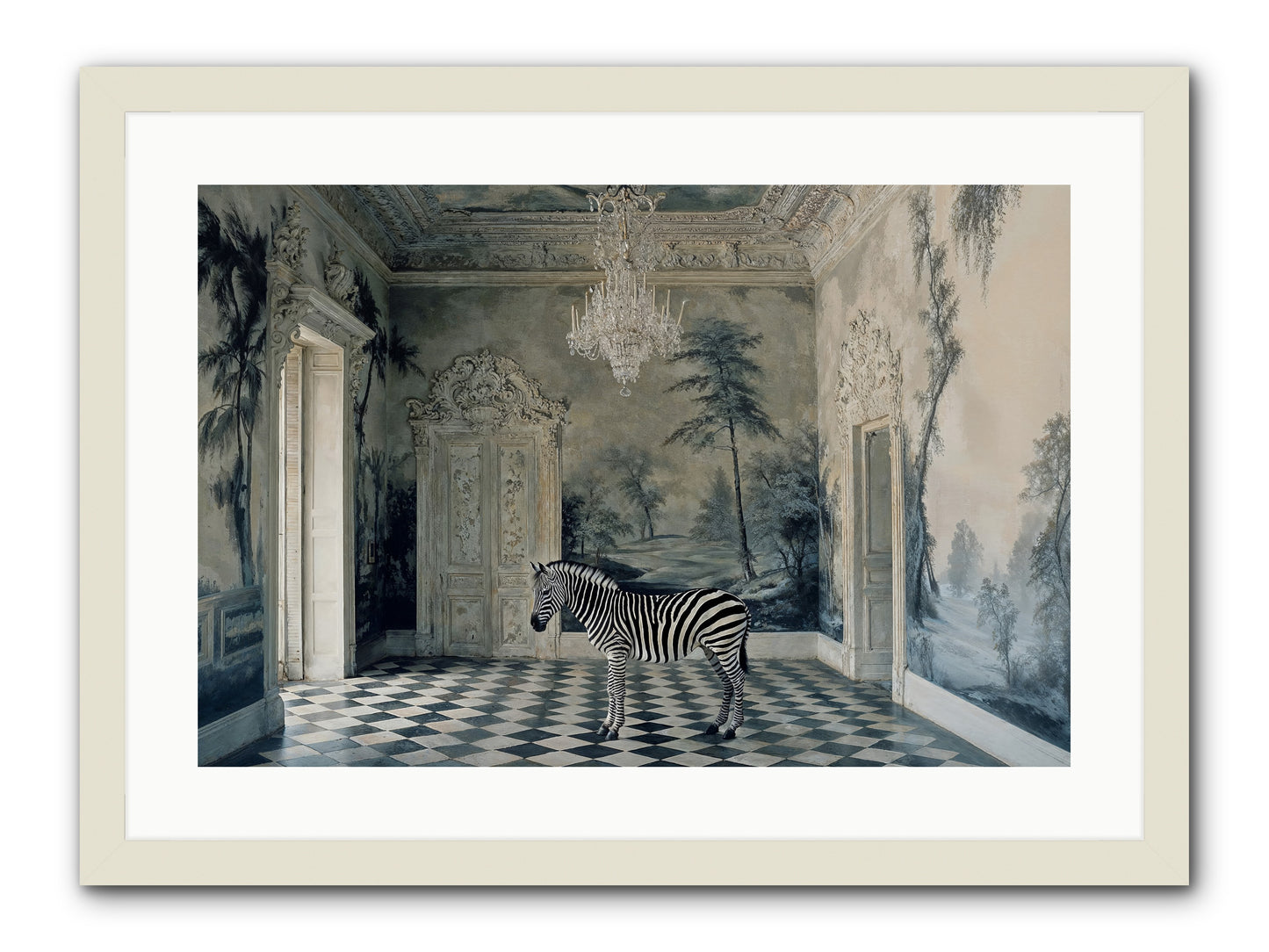 Picnic At Pemberley -- Framed Print - White 24x16