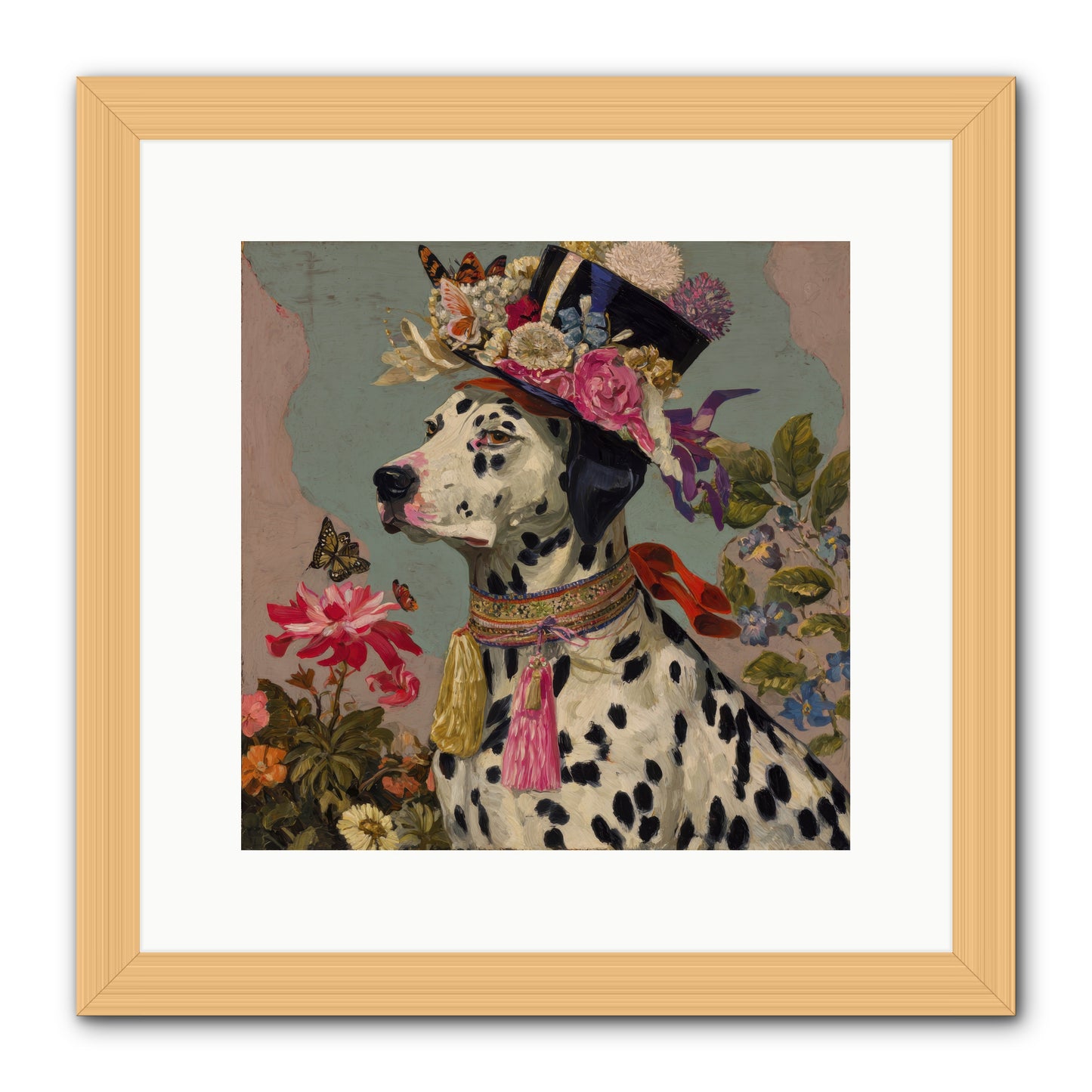 Picnic at Twilight -- Framed Print - Natural 12x12