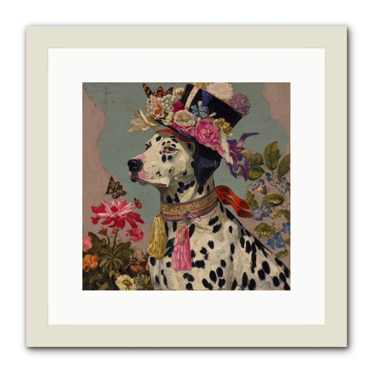 Picnic at Twilight -- Framed Print - White 12x12