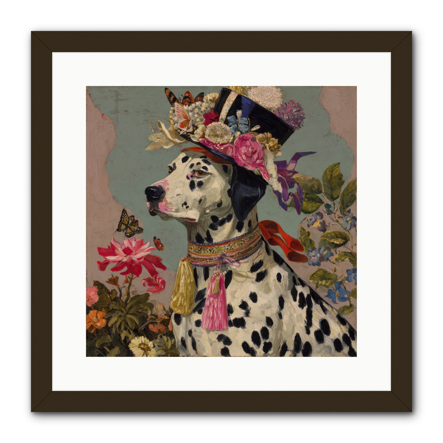 Picnic at Twilight -- Framed Print - Black 16x16