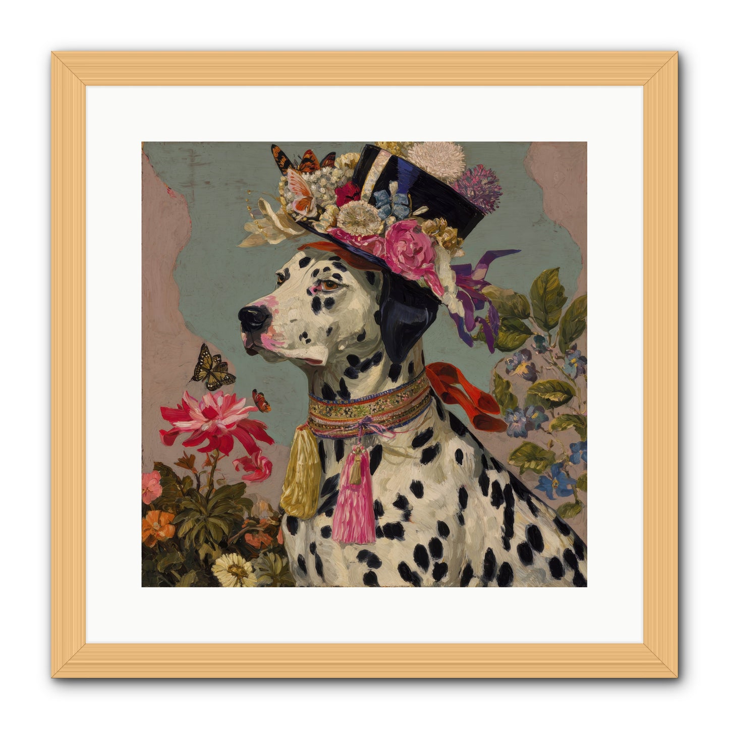 Picnic at Twilight -- Framed Print - Natural 16x16